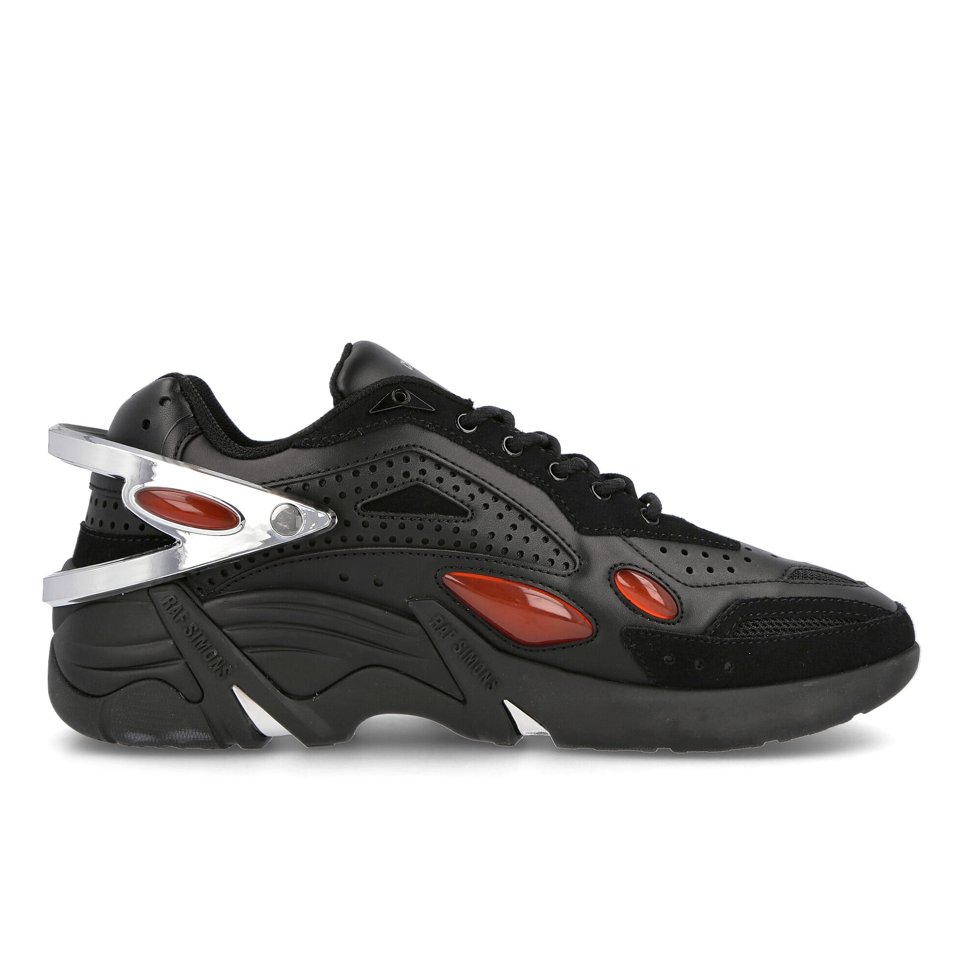 Raf Simons cylon-21 Black Red Low Top Sneakers Silhouette | Overkill