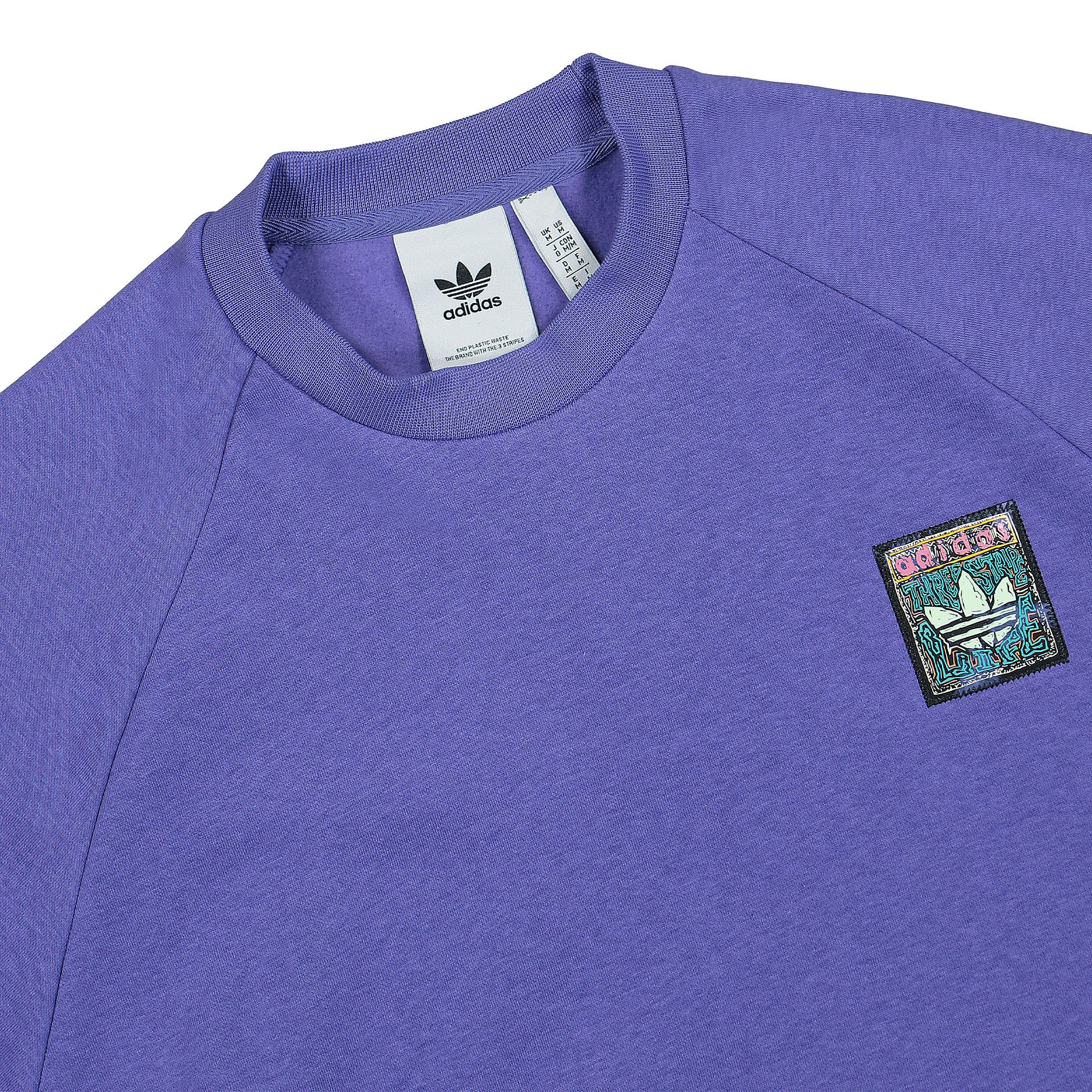 adidas Graphic Crew Sweatshirt Purple Sweatshirts Close-up | Overkill