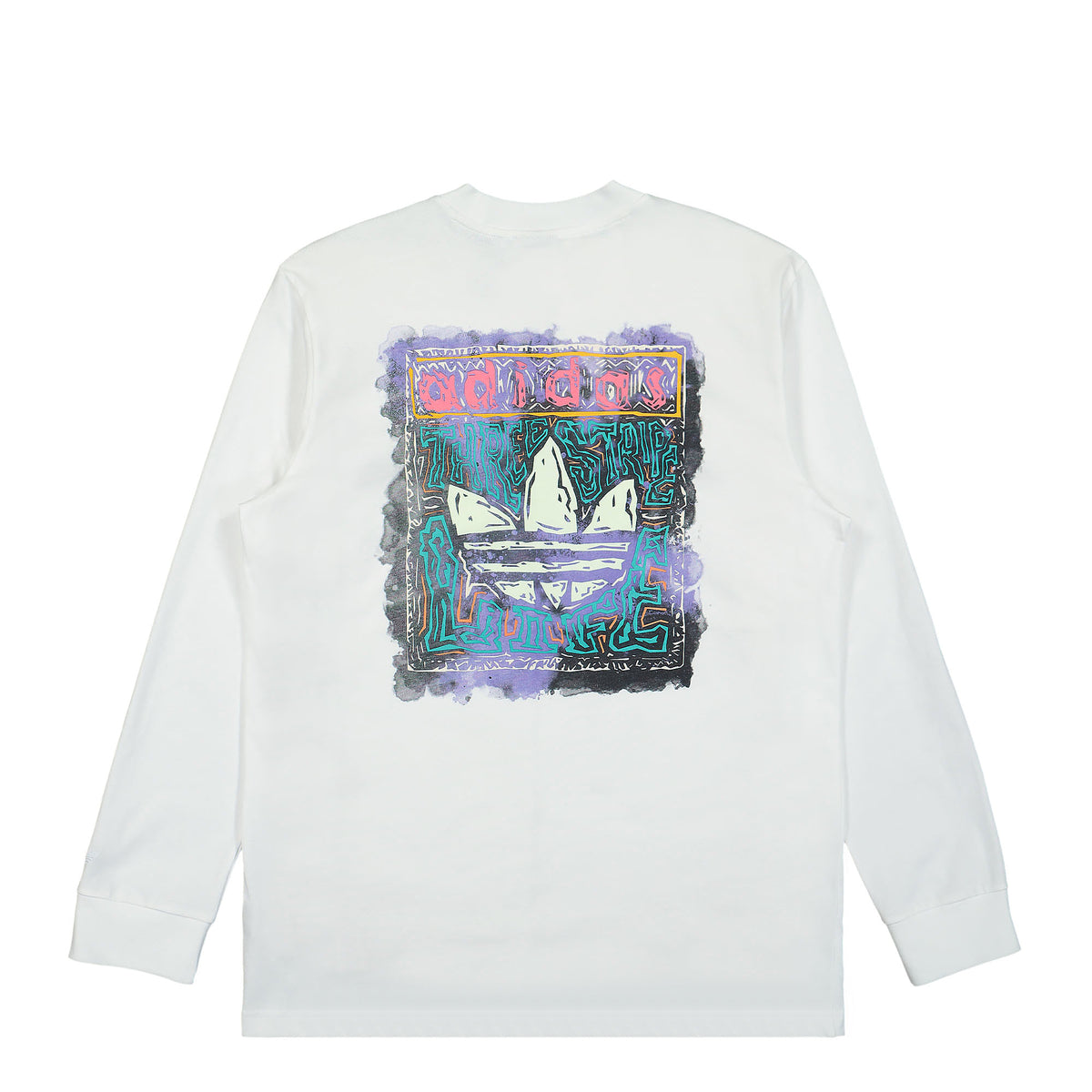 adidas Graphic Long Sleeve White Longsleeves Close-up | Overkill