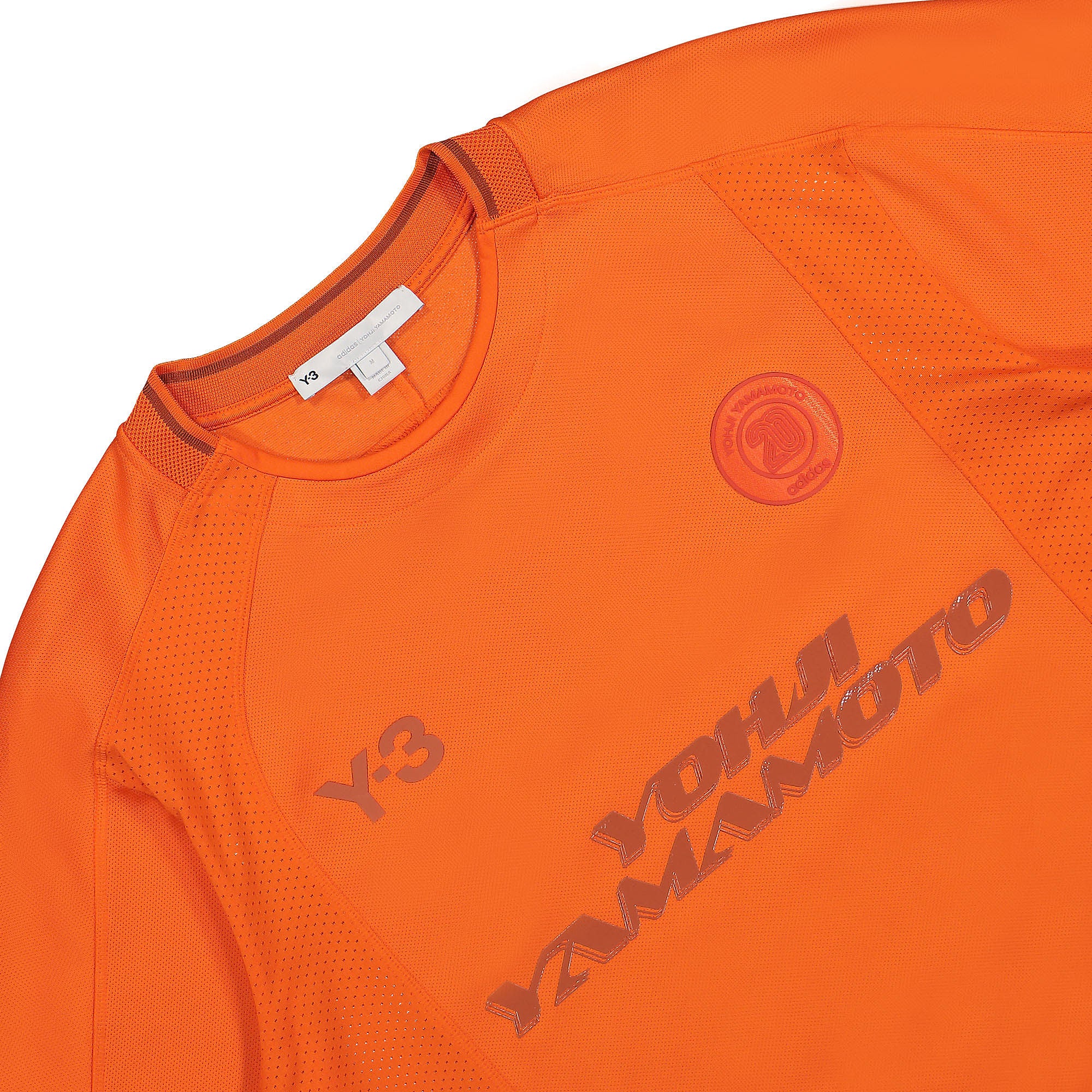Y-3 Logo SS Tee Orange T-Shirts Close-up | Overkill