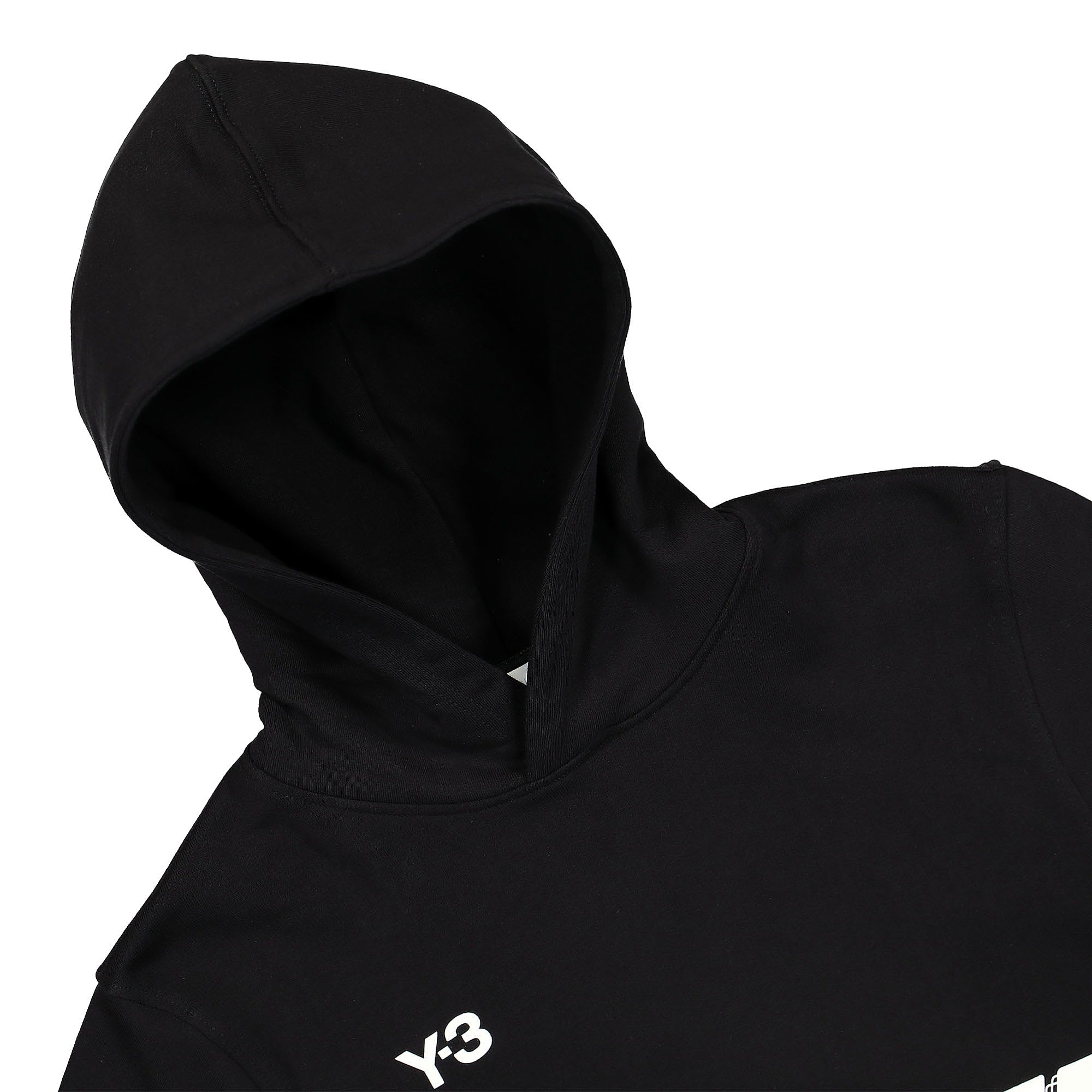 Y-3 GFX Hoodie Black Hoodies Close-up | Overkill