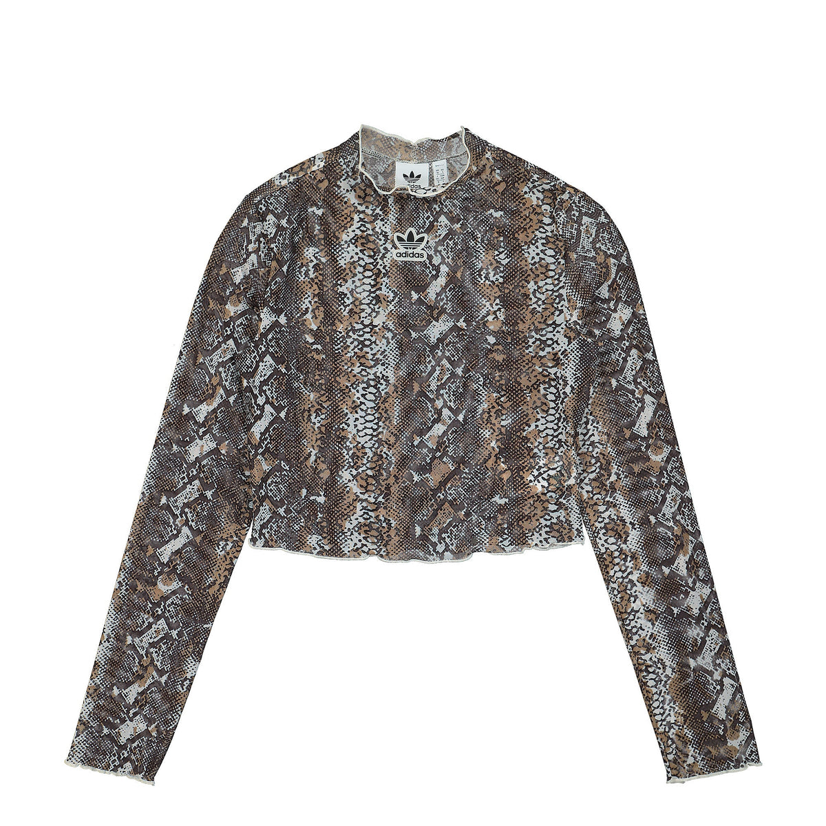 adidas Wmns Snake Mesh Longsleeve Top Wonder White Longsleeves HT5993 | Overkill