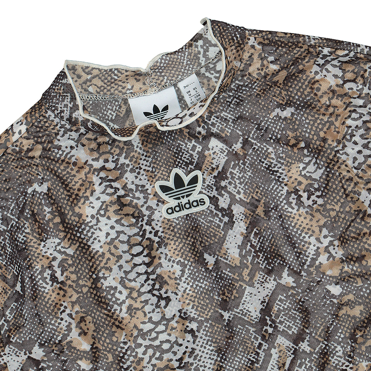 adidas Wmns Snake Mesh Longsleeve Top Wonder White Longsleeves Close-up | Overkill