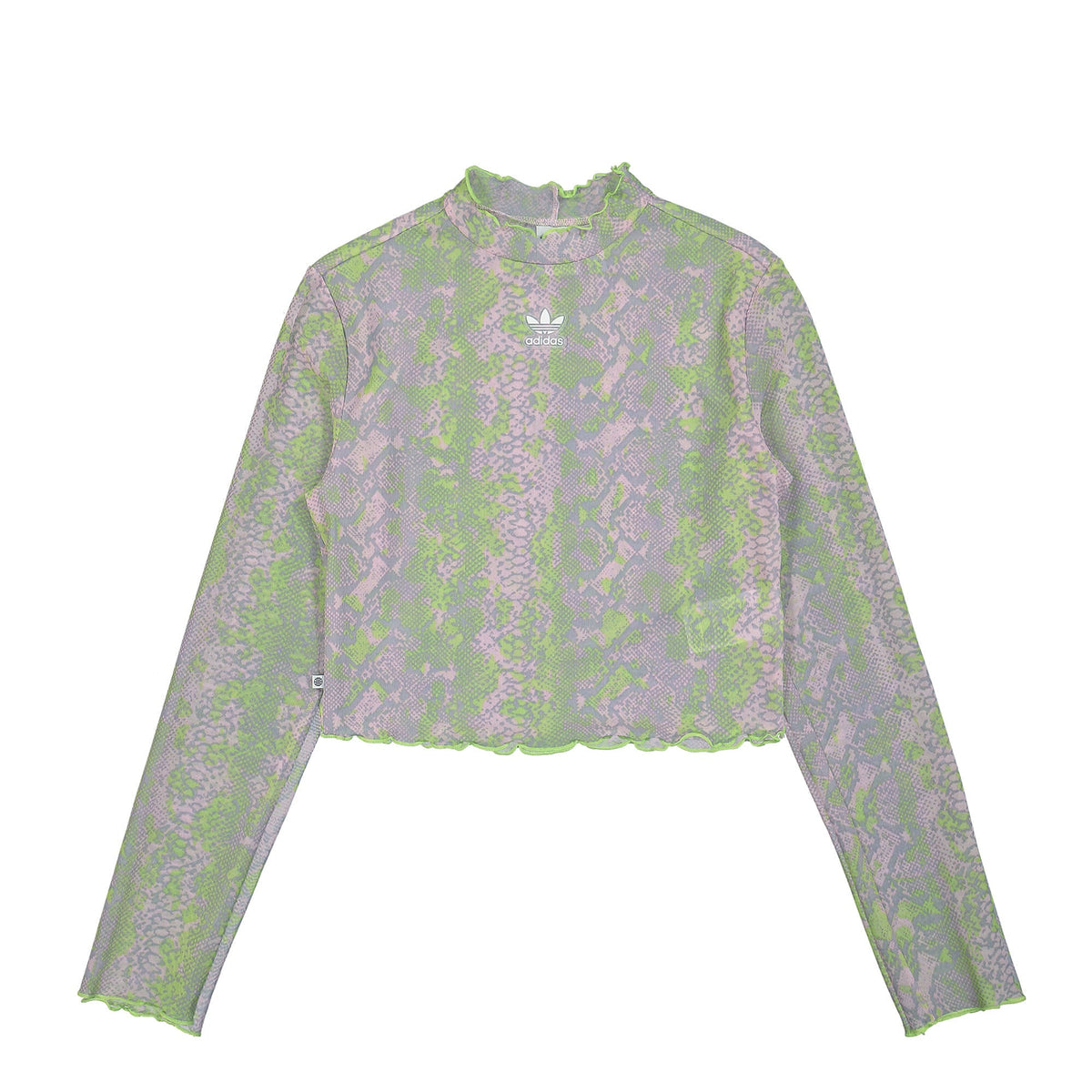 adidas Wmns Snake Mesh Longsleeve Top Clear Pink Longsleeves HT5994 | Overkill