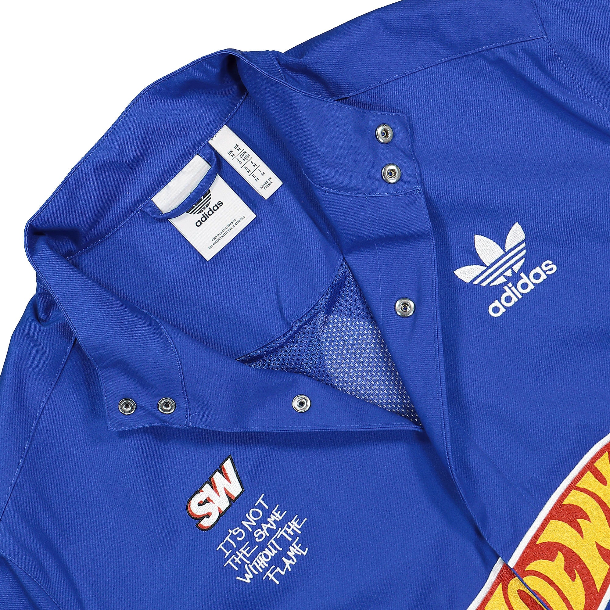 adidas Sean Wotherspoon x Hot Wheels x adidas Jacket Blue Jackets Close-up | Overkill