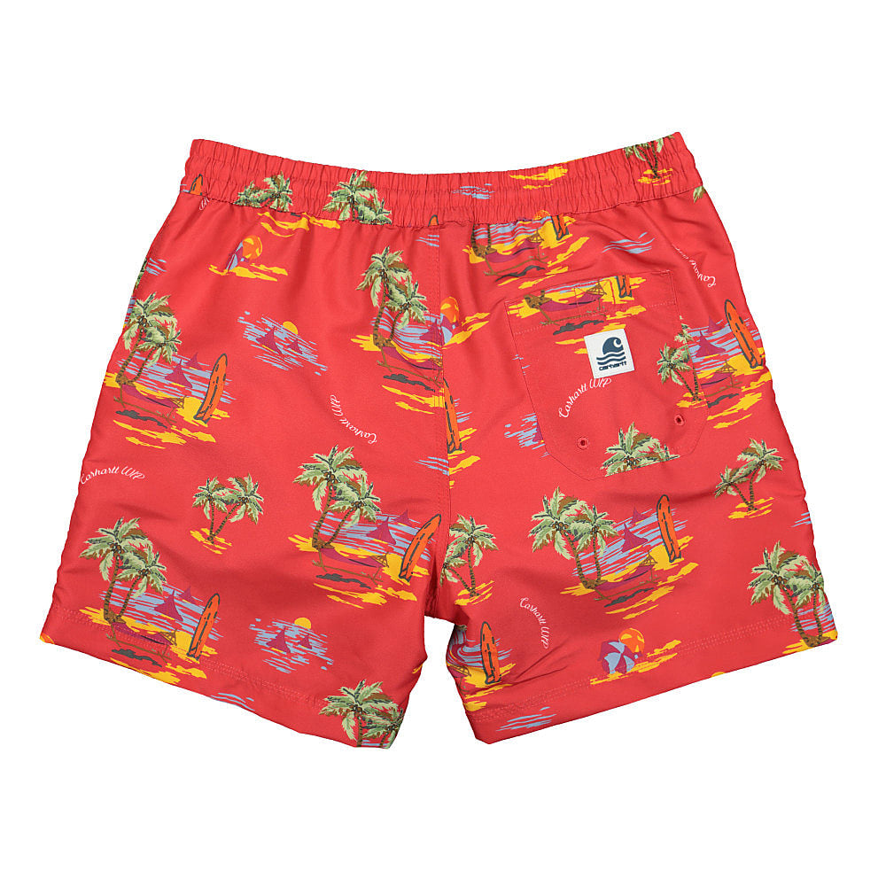 Carhartt WIP Drift Swim Trunks Etna Red Swimwear Material | Overkill