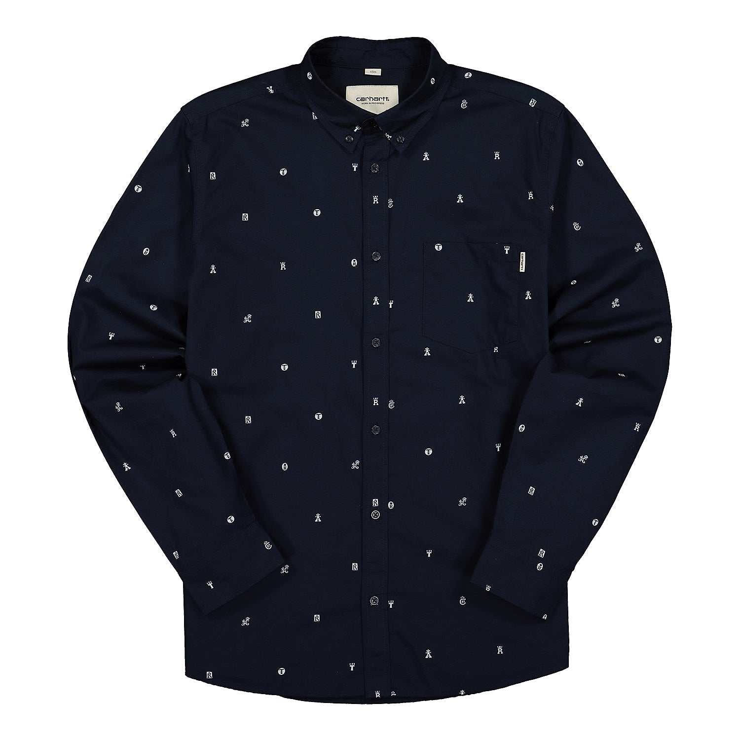 Carhartt WIP Drop Cap Shirt Navy / White Caps I020525.503.00.03 | Overkill