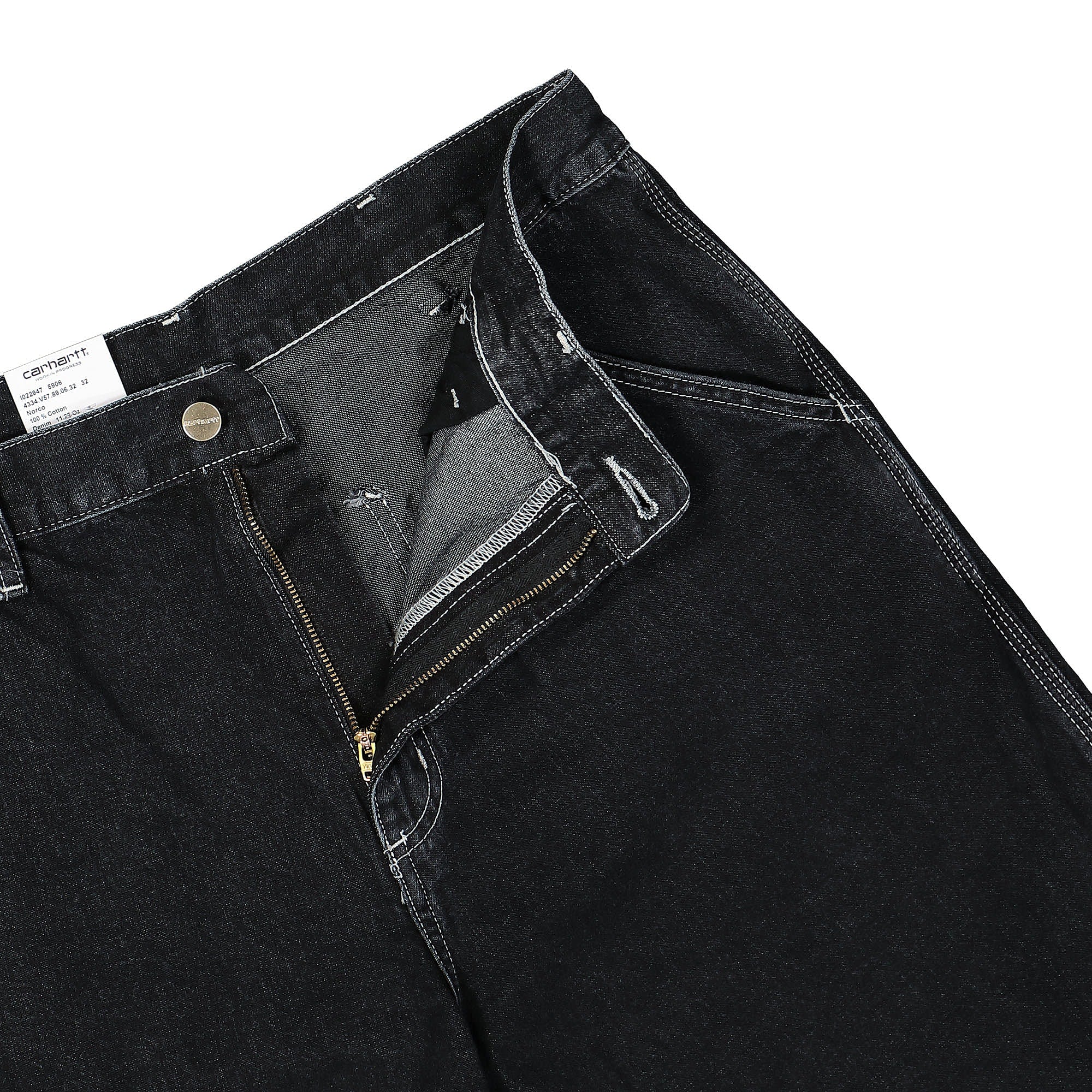 Carhartt WIP Simple Pant Black Stone Washed Jeans Detailfoto | Overkill