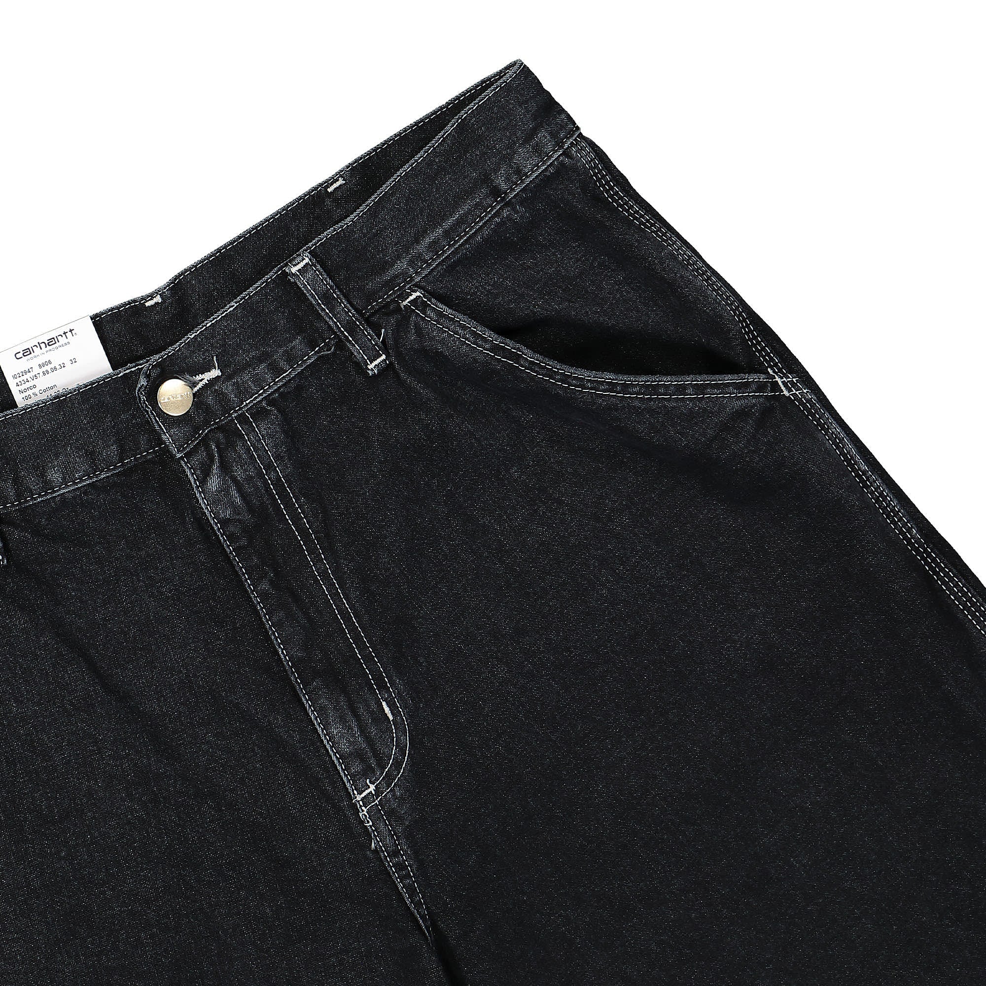 Carhartt WIP Simple Pant Black Stone Washed Jeans Detail view 1 | Overkill