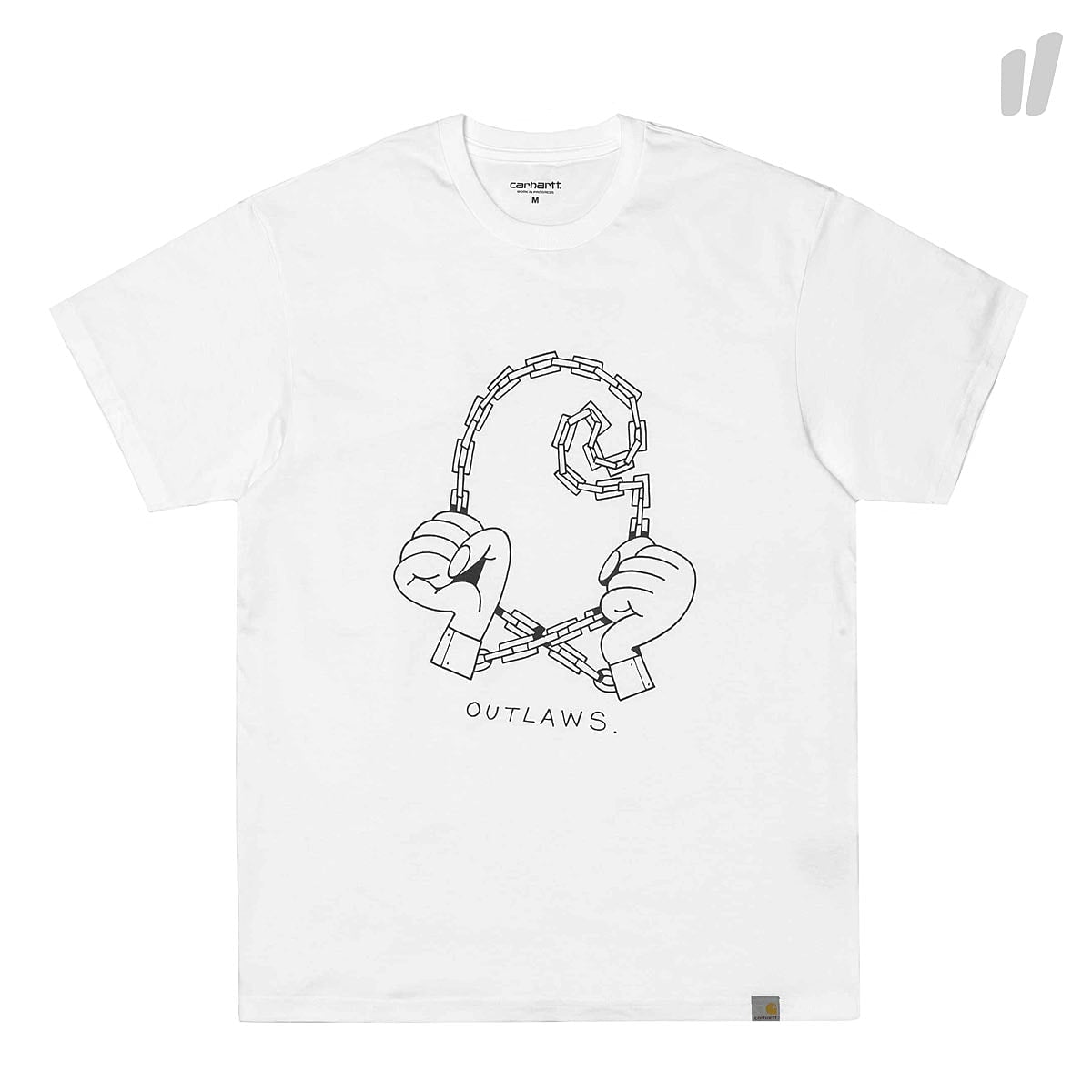 Carhartt WIP Outlaws T-Shirt White / Black T-Shirts I024753.02.89.03 | Overkill