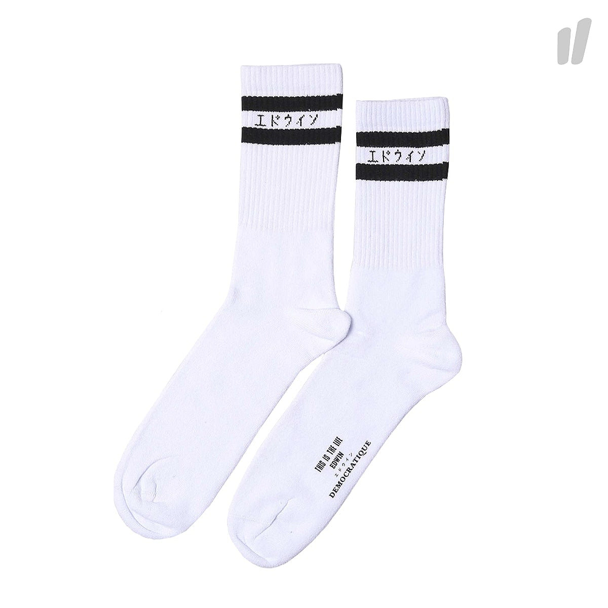 Edwin x Democratique Tube Socks White Socks I025455.02.00.06 | Overkill