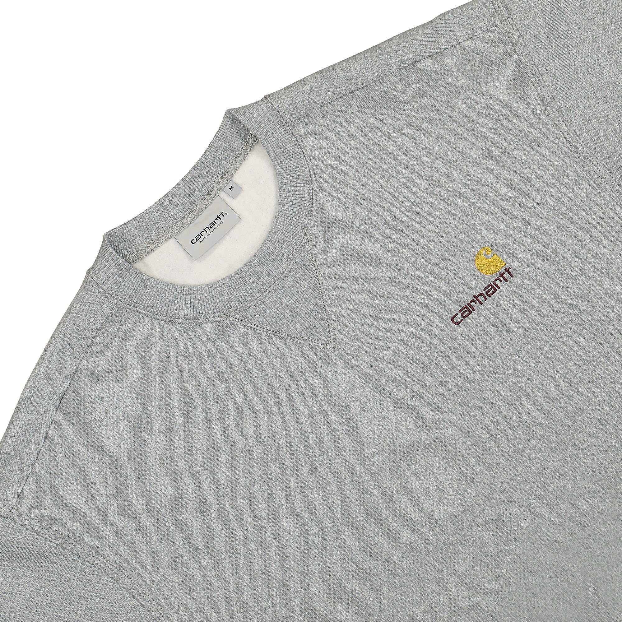 Carhartt WIP American Script Sweat Grey Heather Sweatshirts Close-up | Overkill