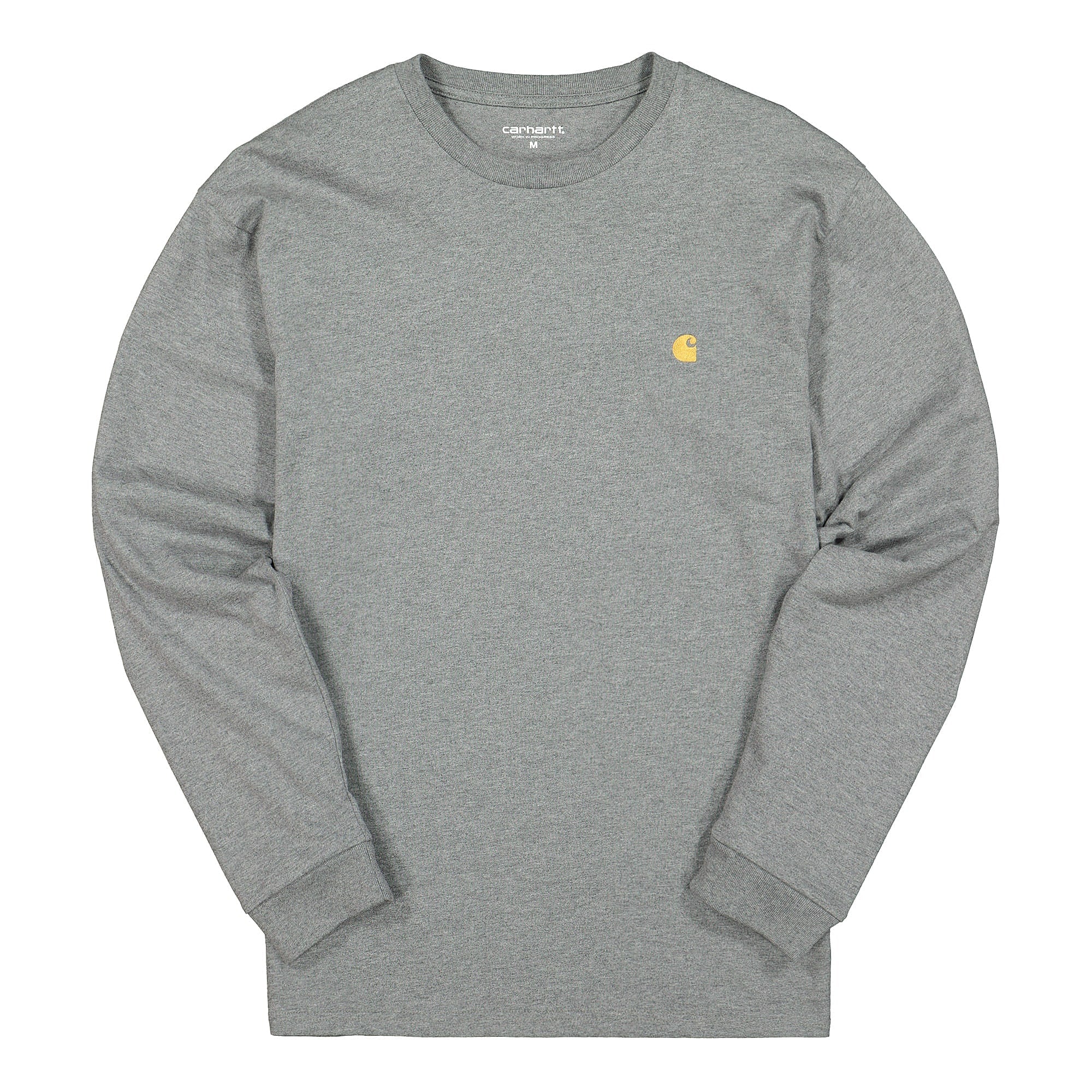 Carhartt WIP L/S Chase T-Shirt Dark Grey Heather / Gold Longsleeves I026392.ZM.90.03 | Overkill