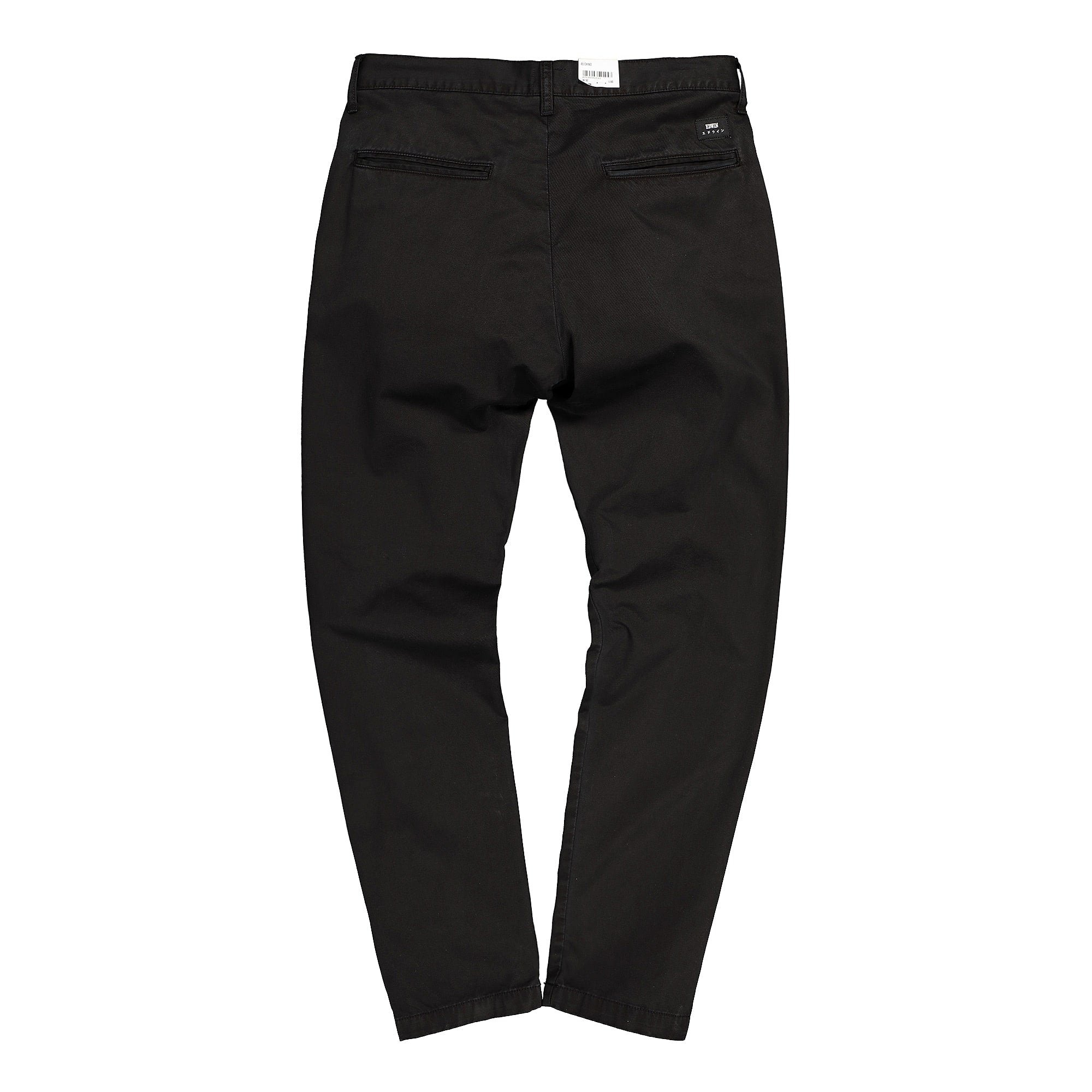 Edwin 45 Chino PFD Compact Twill Pant Black / Garment Dyed Sweat & Track Pants Material | Overkill