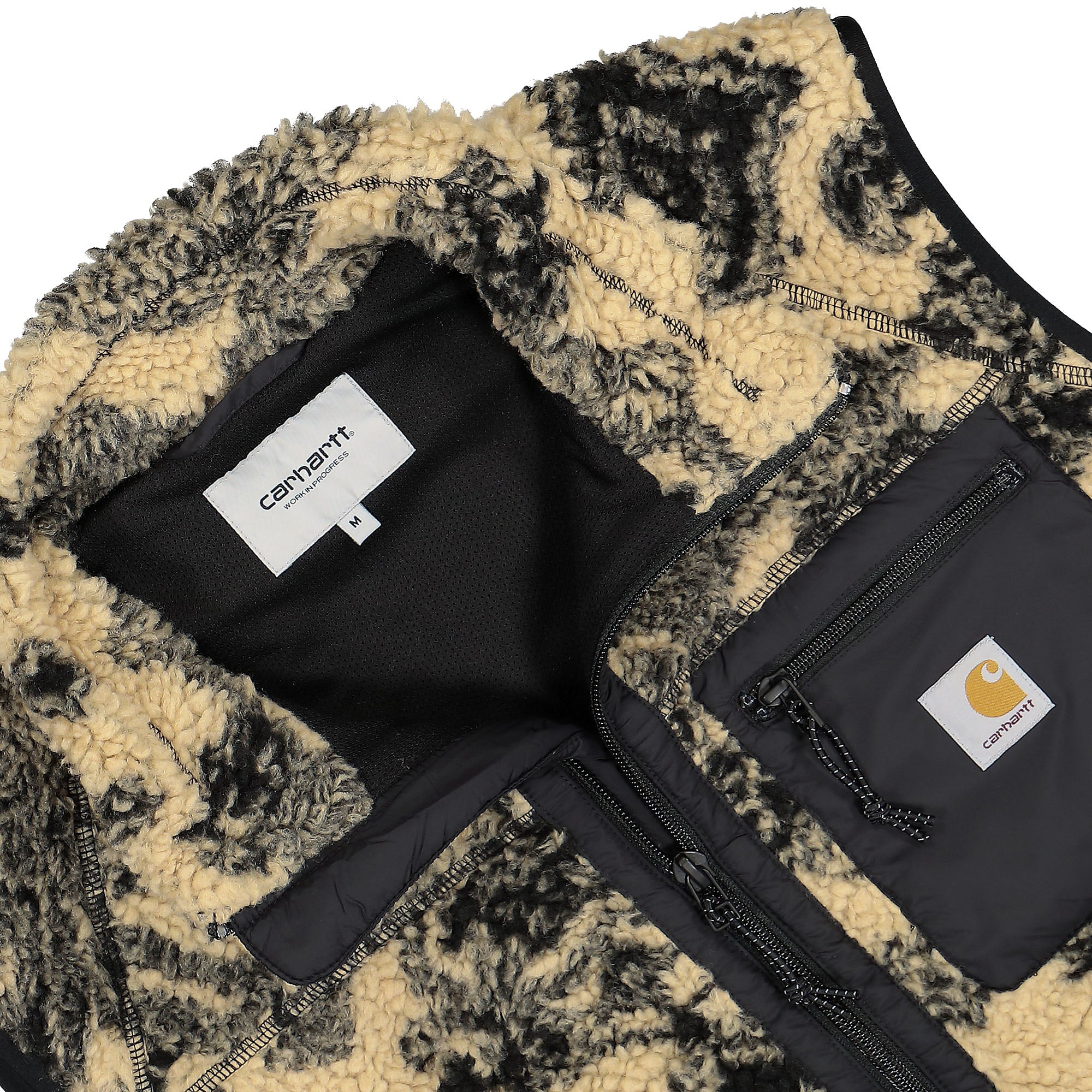 Carhartt WIP Prentis Vest Liner Jacquard Dusty Brown Vests Close-up | Overkill
