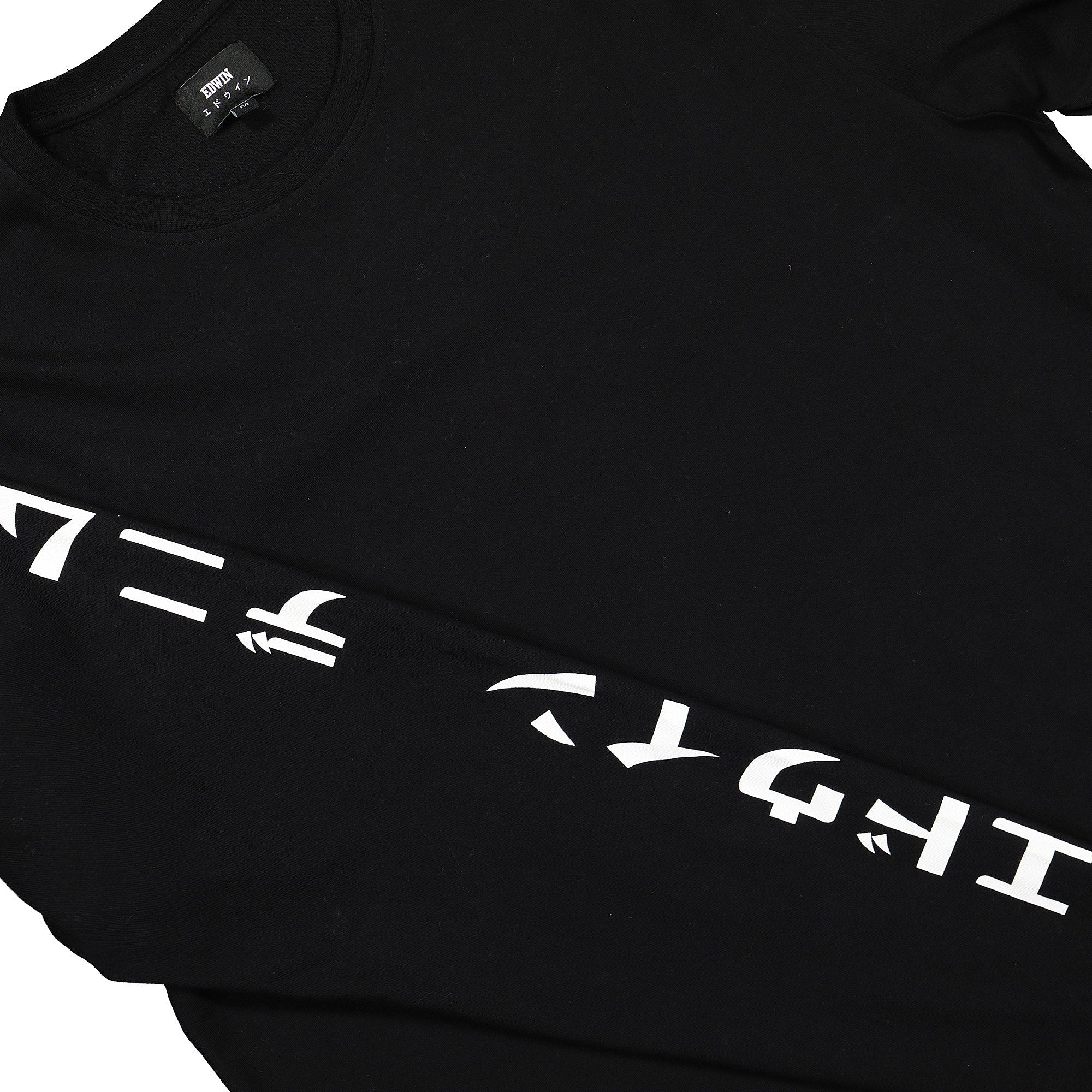 Edwin Gang II TS LS Cotton Single Jersey Black Longsleeves Detailfoto | Overkill