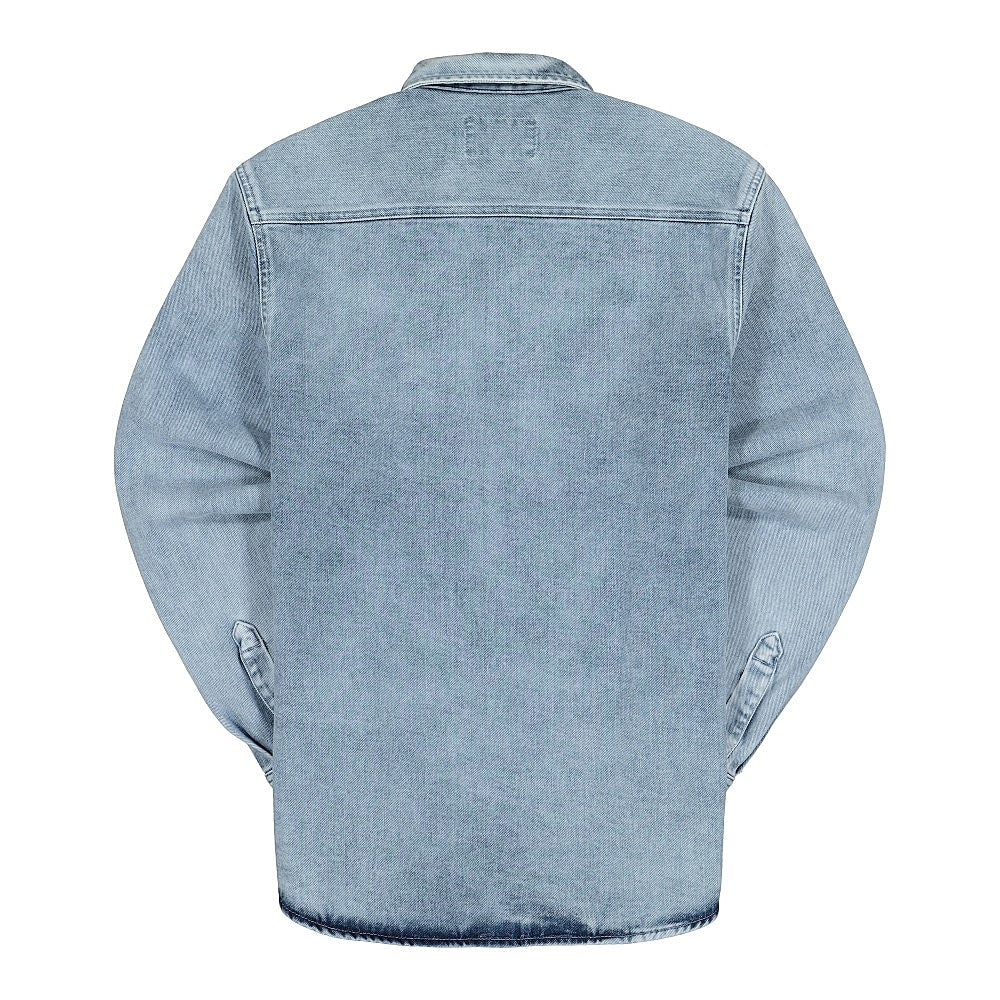 Carhartt WIP Salinac Shirt Jacket Blue Light Used Washed Jackets Material | Overkill