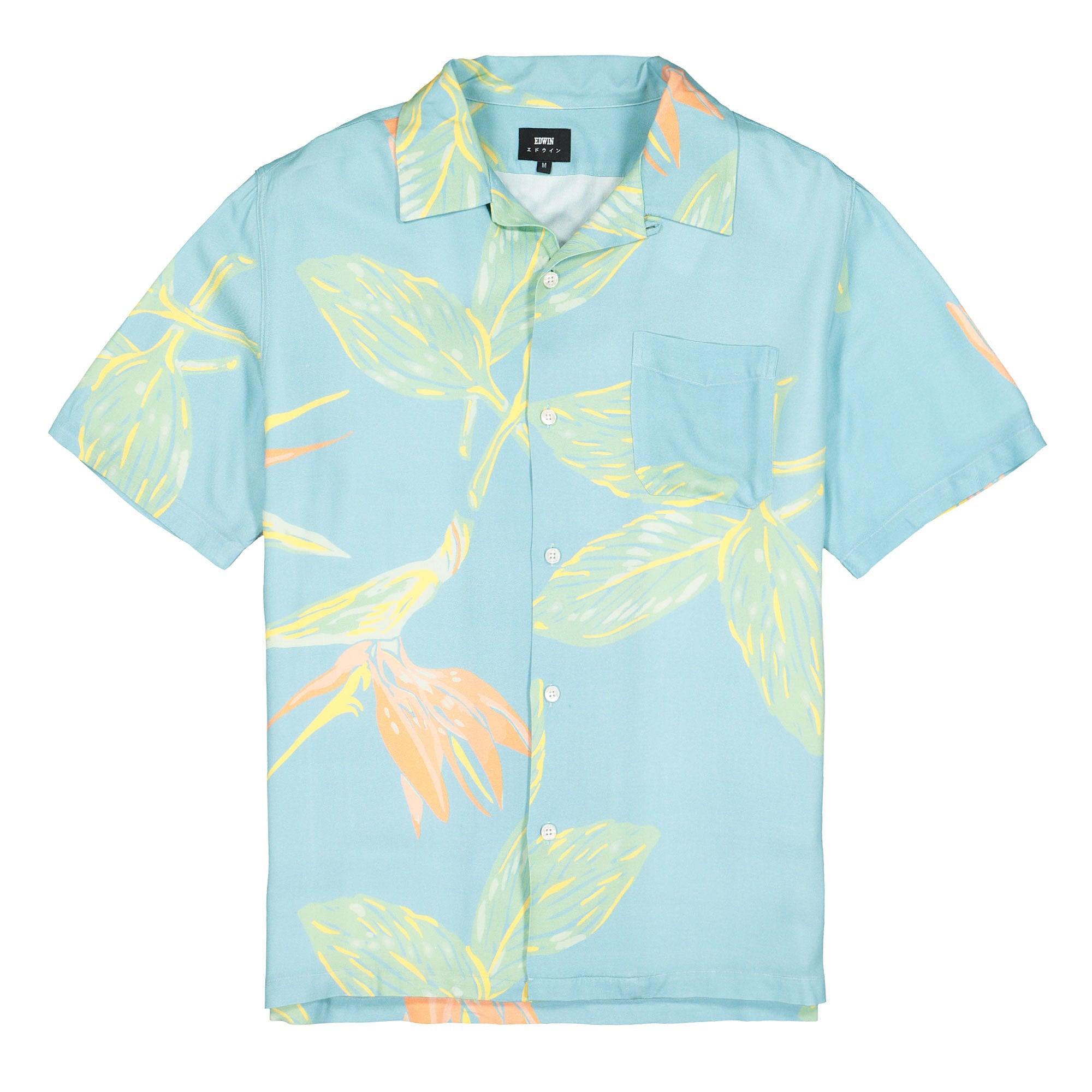 Edwin Birds Of Paradise Resort SS Shirt Angel Blue T-Shirts I028047.BPA.50.03 | Overkill