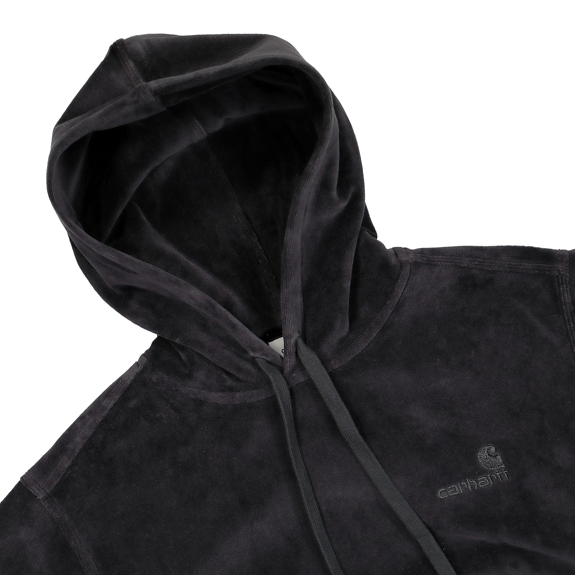 Carhartt WIP Hooded United Script Sweat Black Hoodies Close-up | Overkill