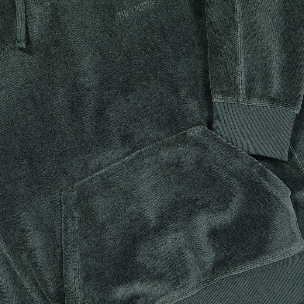 Carhartt WIP Hooded United Script Dark Teal Hoodies Detailfoto | Overkill