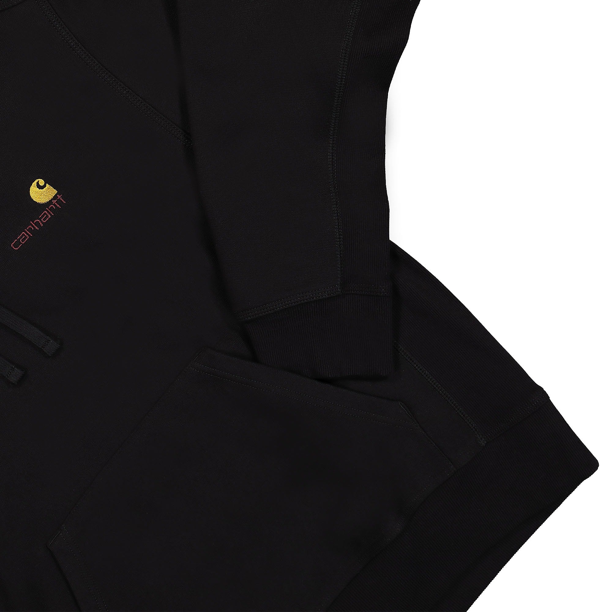Carhartt WIP Hooded American Script Sweat Black Hoodies Detailfoto | Overkill