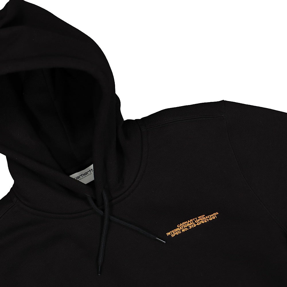 Carhartt WIP HD International Operations Sweat Black Sweatshirts Close-up | Overkill