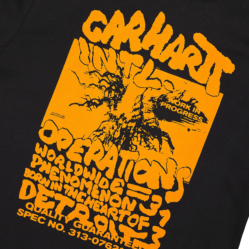 Carhartt WIP L/S International Operations T-Shirt Black / Orange Longsleeves Detailfoto | Overkill