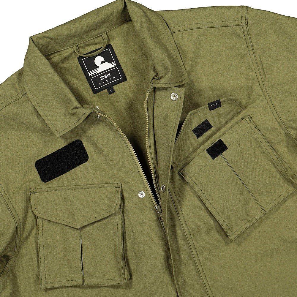 Edwin Strategy Jacket Martini Olive Jackets Close-up | Overkill