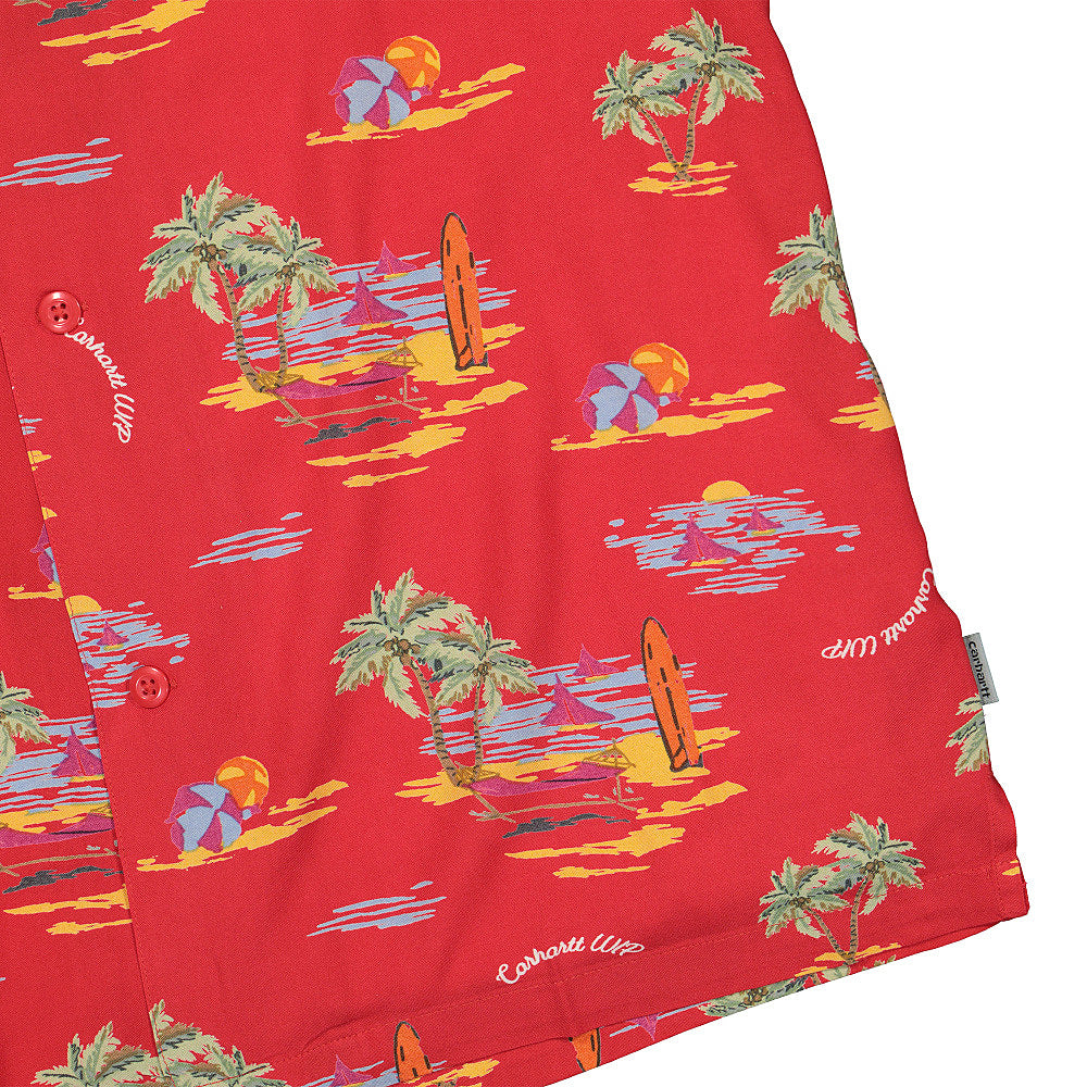Carhartt WIP S/S Beach Shirt Etna Red T-Shirts Detailfoto | Overkill