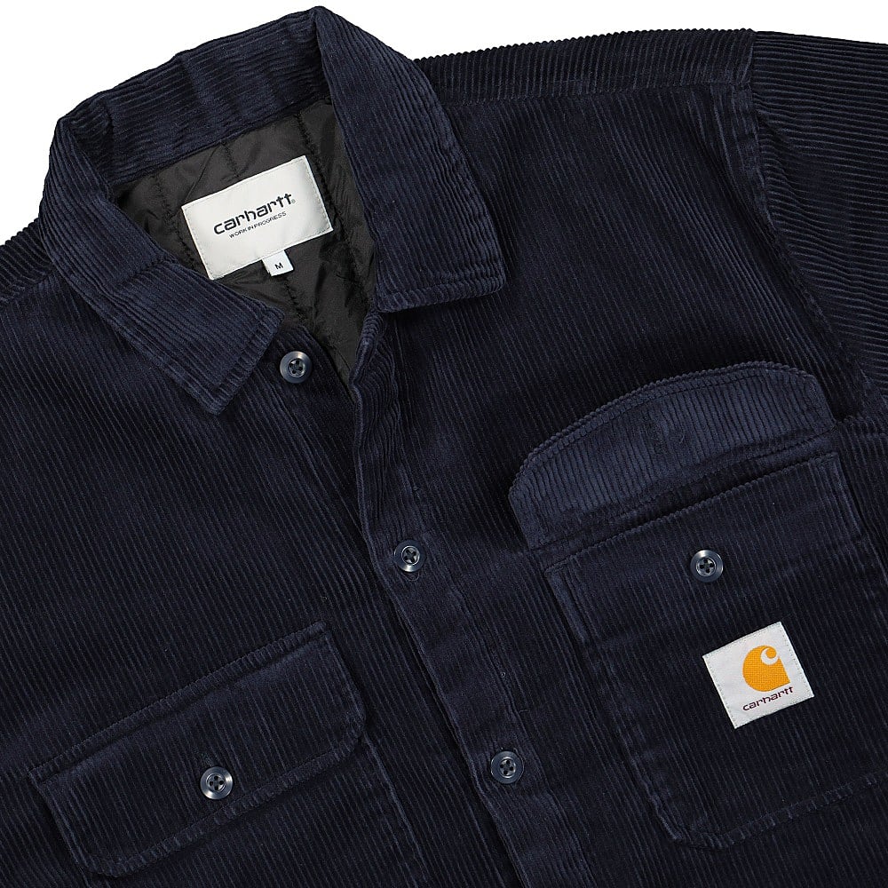 Carhartt WIP Whitsome Shirt Jacket Dark Navy Jackets Close-up | Overkill