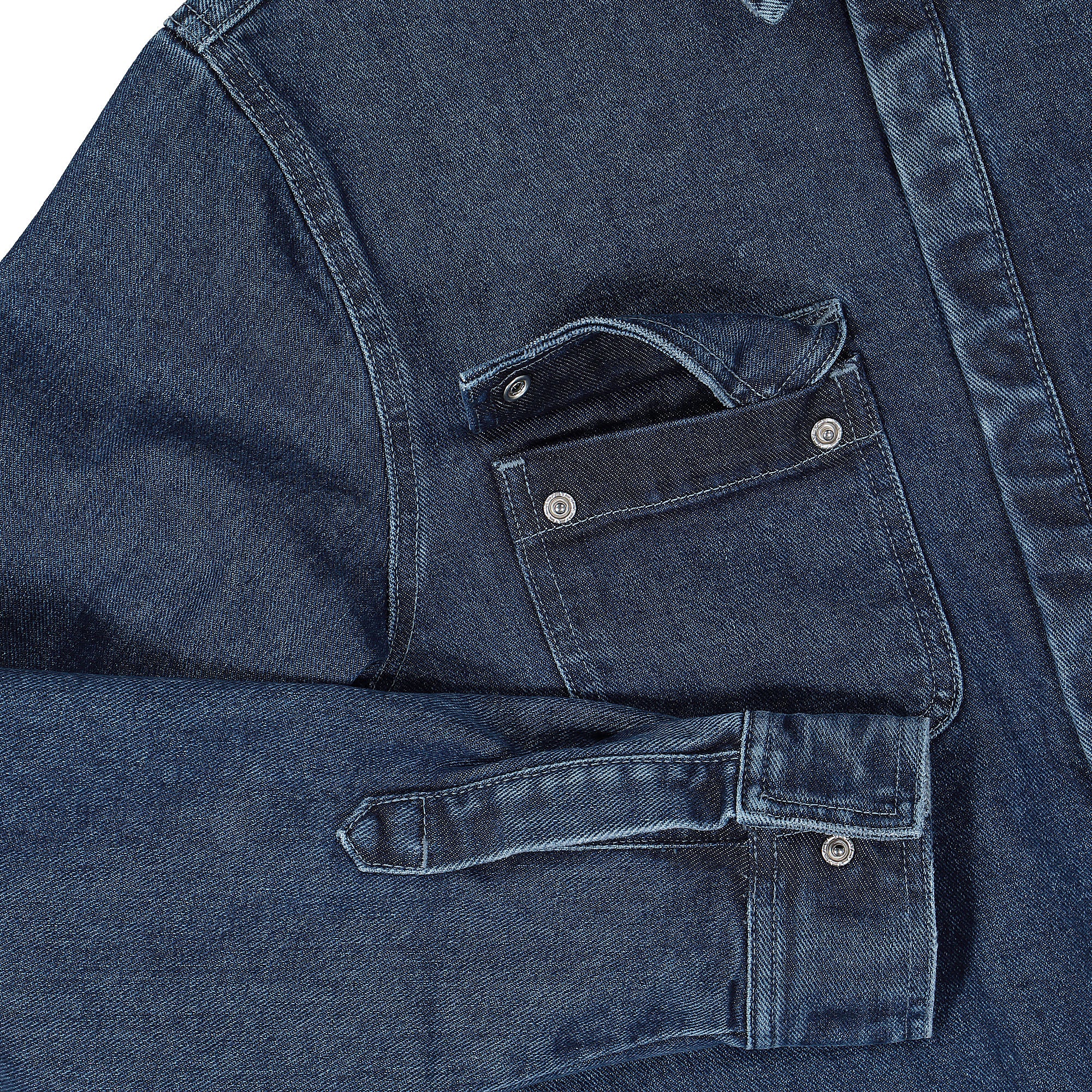 Carhartt WIP Salinac Shirt Jacket Blue Stone Washed Jackets Detailfoto | Overkill
