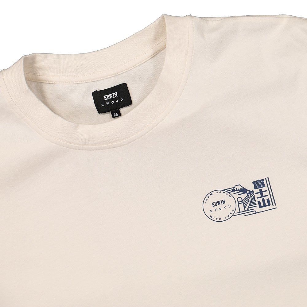 Edwin Mondokoro TS Single Jersey Whisper White Garment T-Shirts Close-up | Overkill