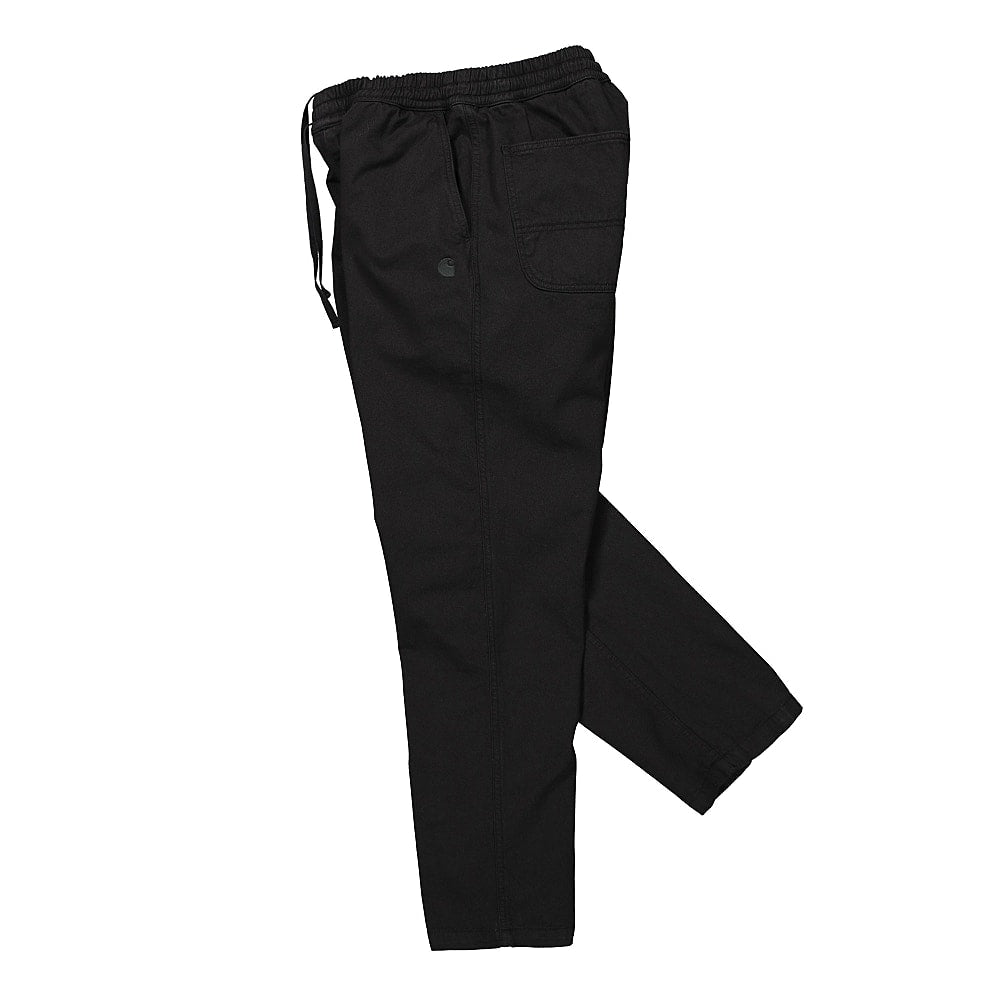 Carhartt WIP Carson Pant Black Stone Washed Sweat & Track Pants Close-up | Overkill