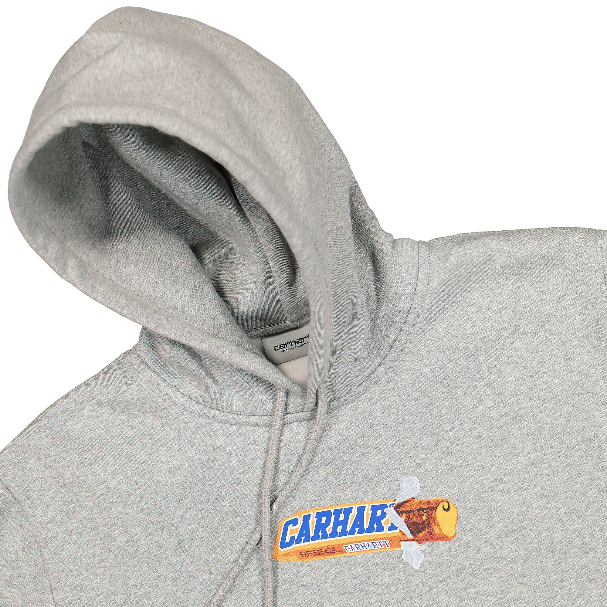 Carhartt WIP Hooded Chocolate Bar Sweat Grey Heather Hoodies Close-up | Overkill