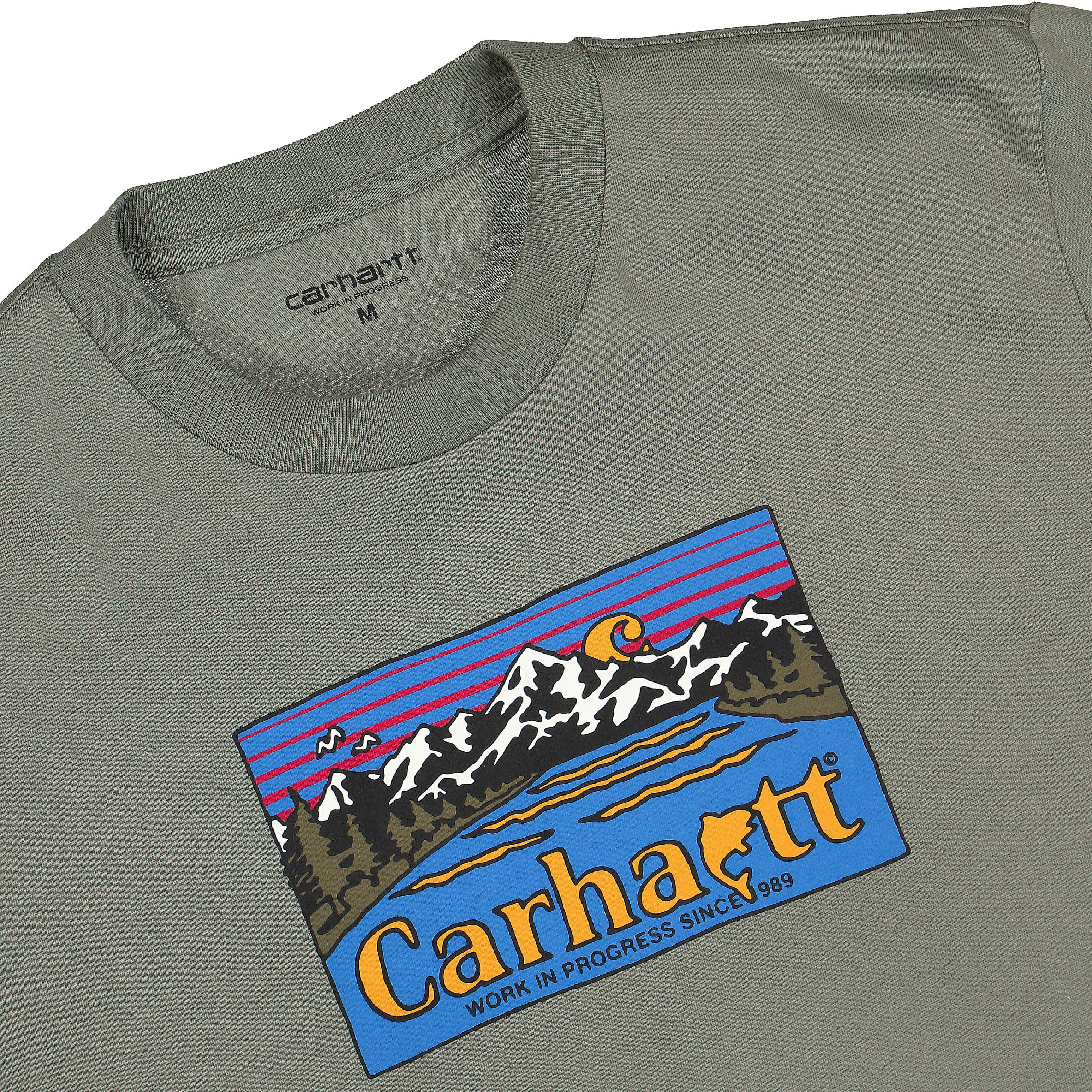 Carhartt WIP S/S Great Outdoors T-Shirt Thyme T-Shirts Close-up | Overkill