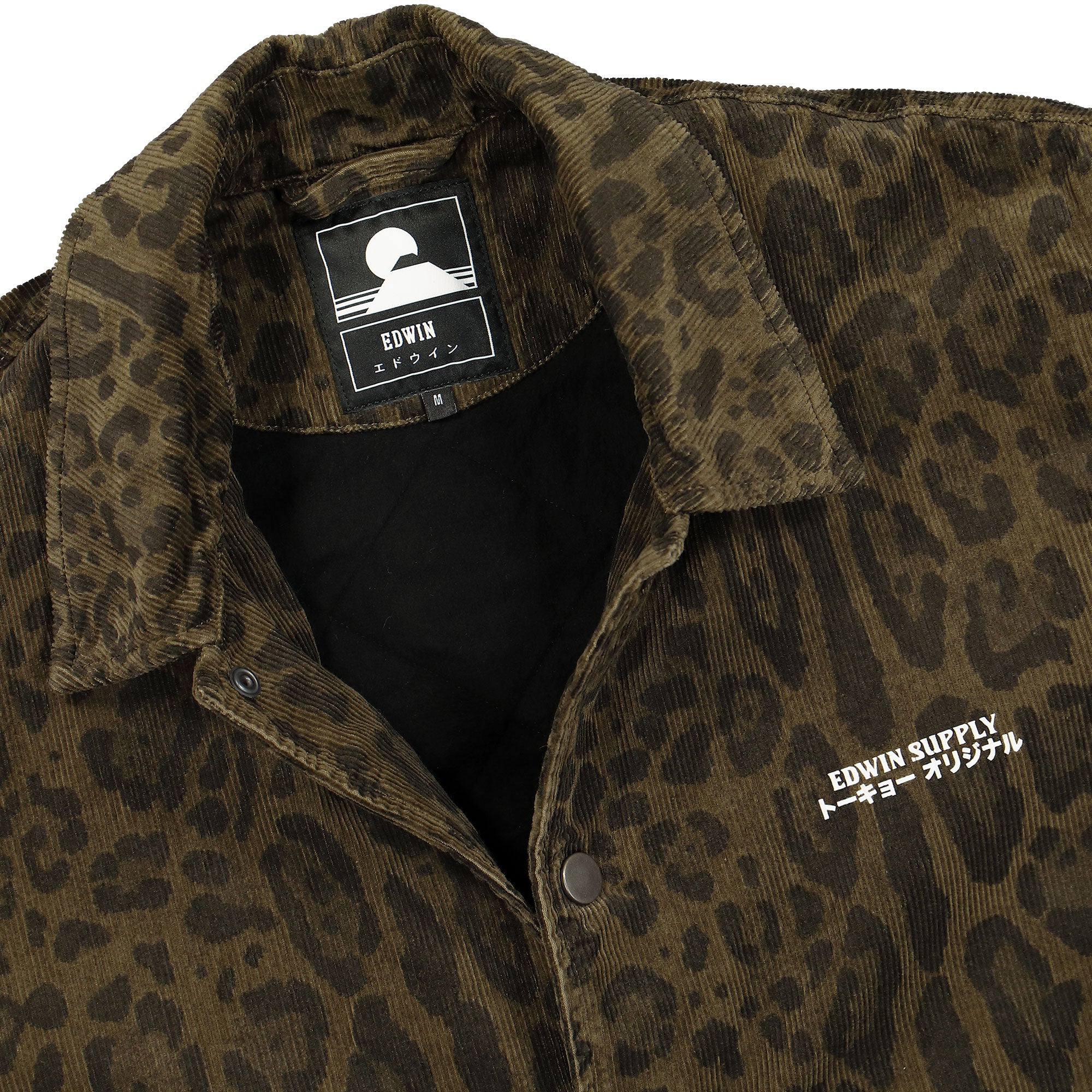 Edwin Corduroy Woodrow Jacket Leopard AOP Jackets Close-up | Overkill