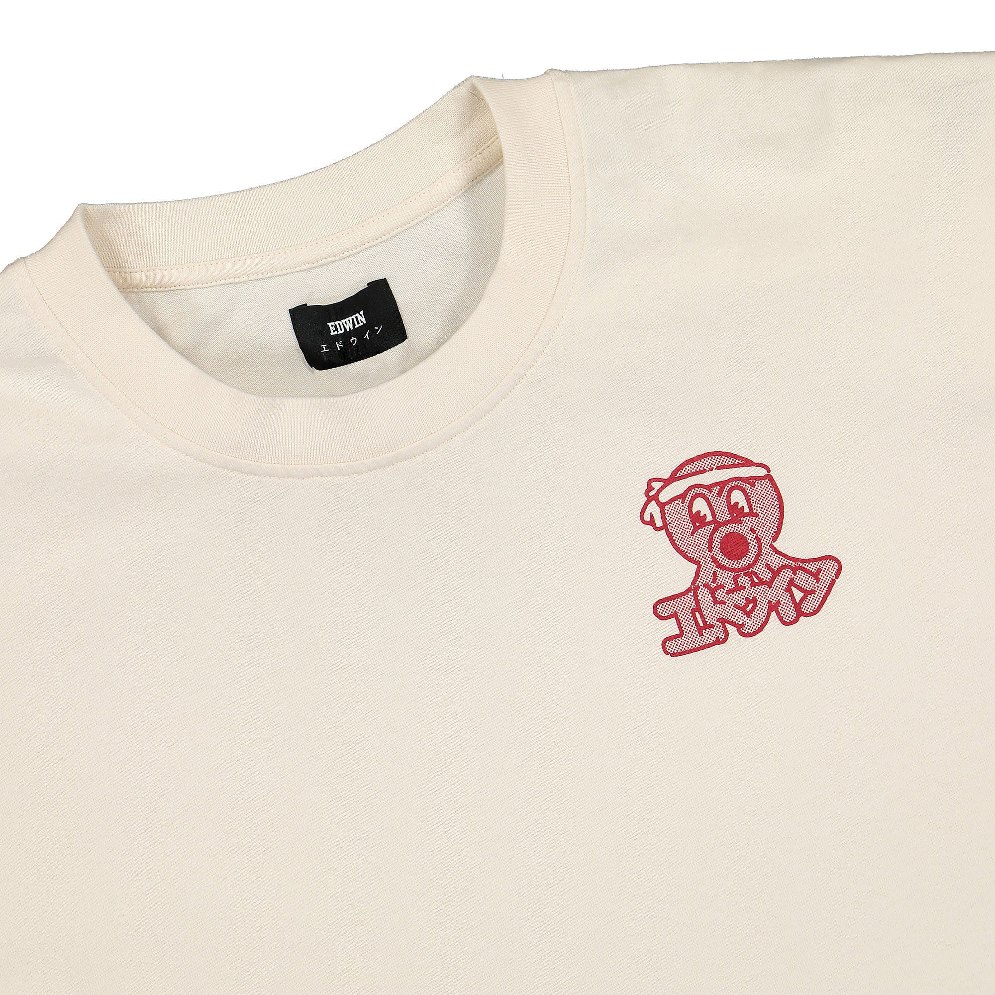 Edwin Office Tako TS Single Jersey Whisper White T-Shirts Close-up | Overkill