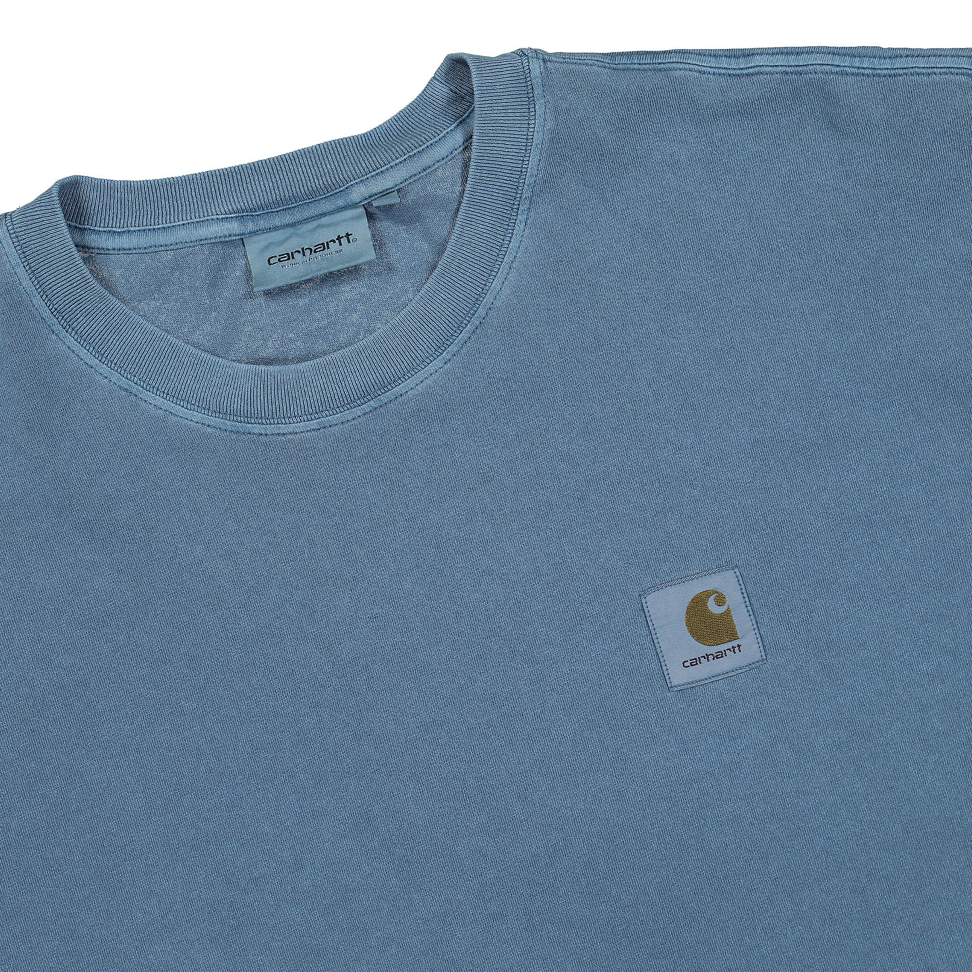 Carhartt WIP S/S Nelson T-Shirt Icy Water T-Shirts Close-up | Overkill