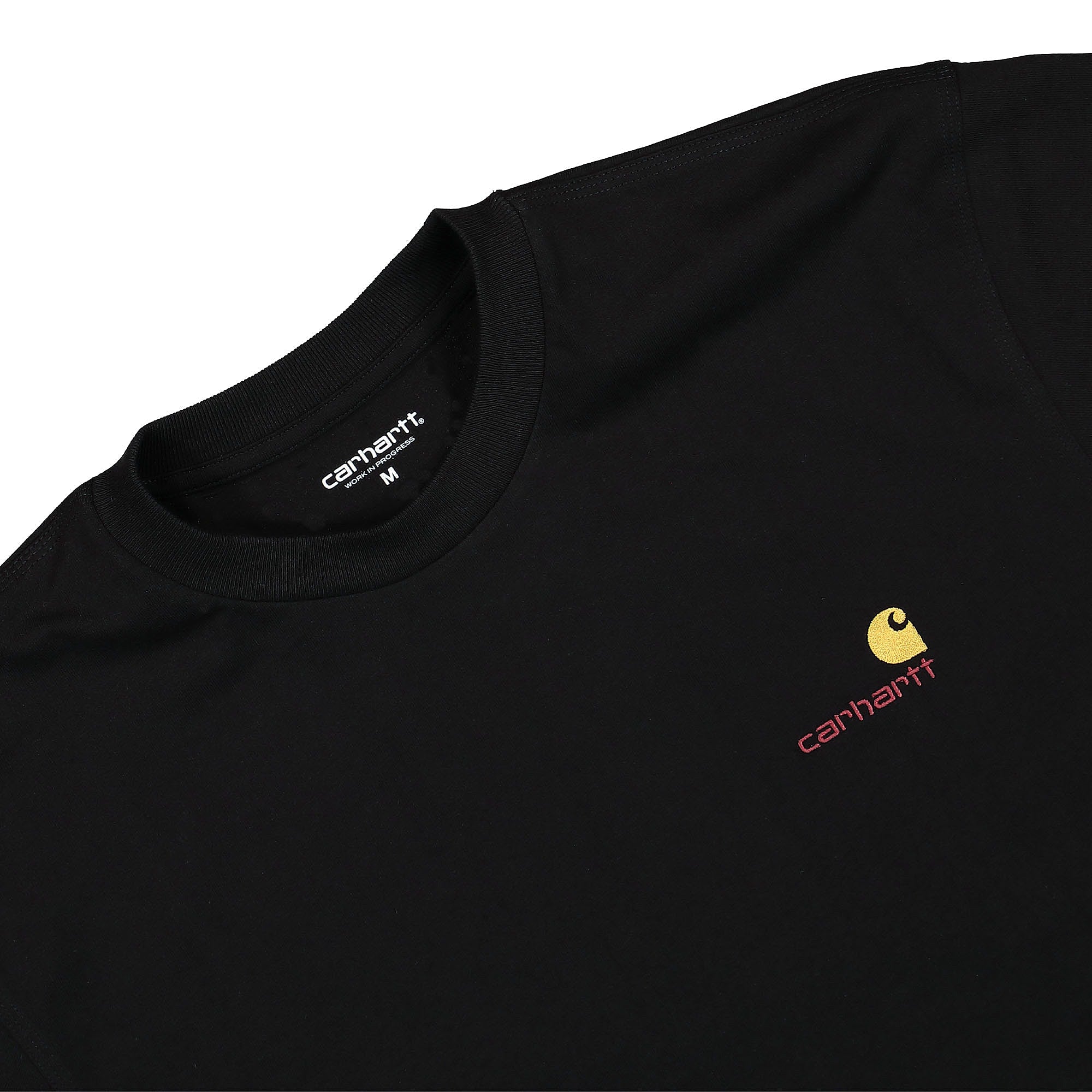 Carhartt WIP S/S American Script T-Shirt Black T-Shirts Close-up | Overkill