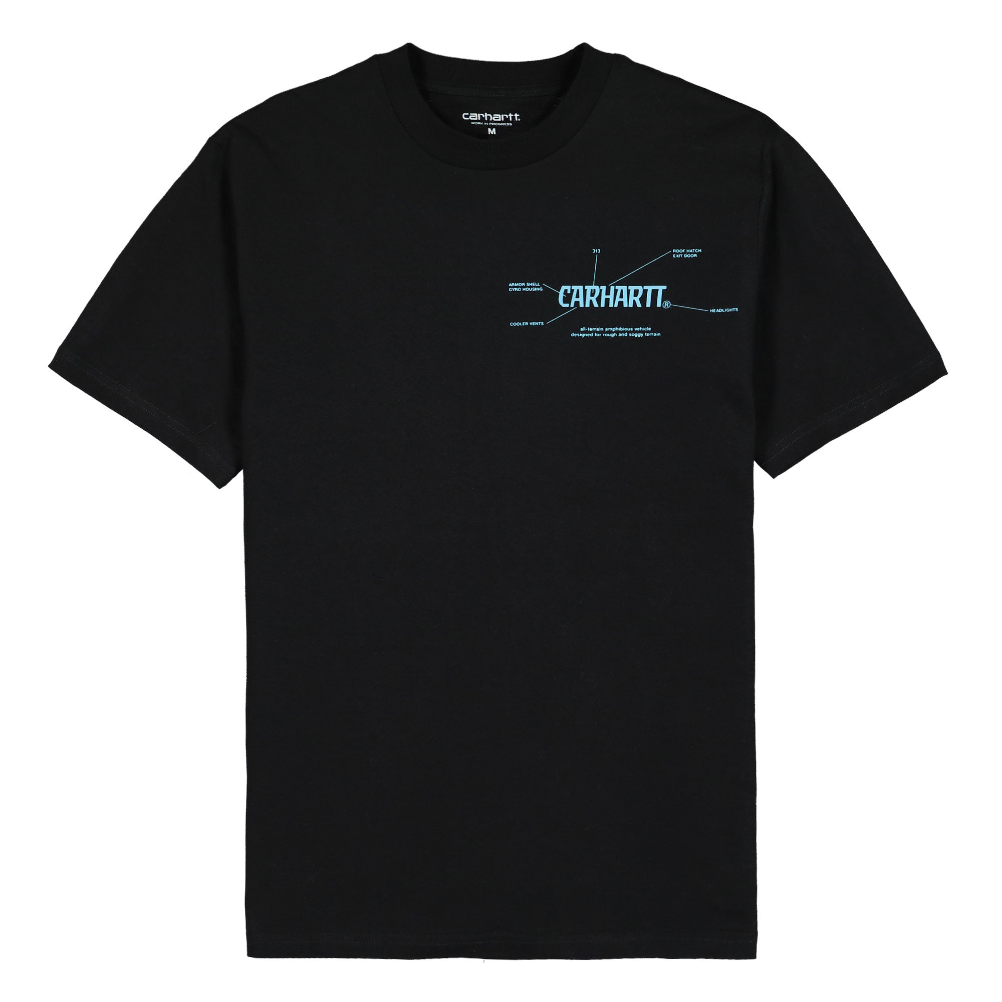 Carhartt WIP S/S Blueprint T-Shirt Black / Light Blue T-Shirts I029979.0OQ.XX.03 | Overkill