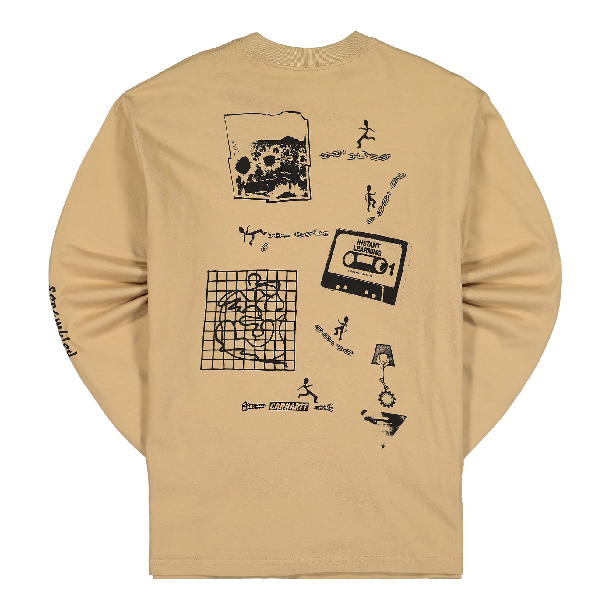 Carhartt WIP L/S Scramble T-Shirt Dusty H Brown / Black Longsleeves Material | Overkill