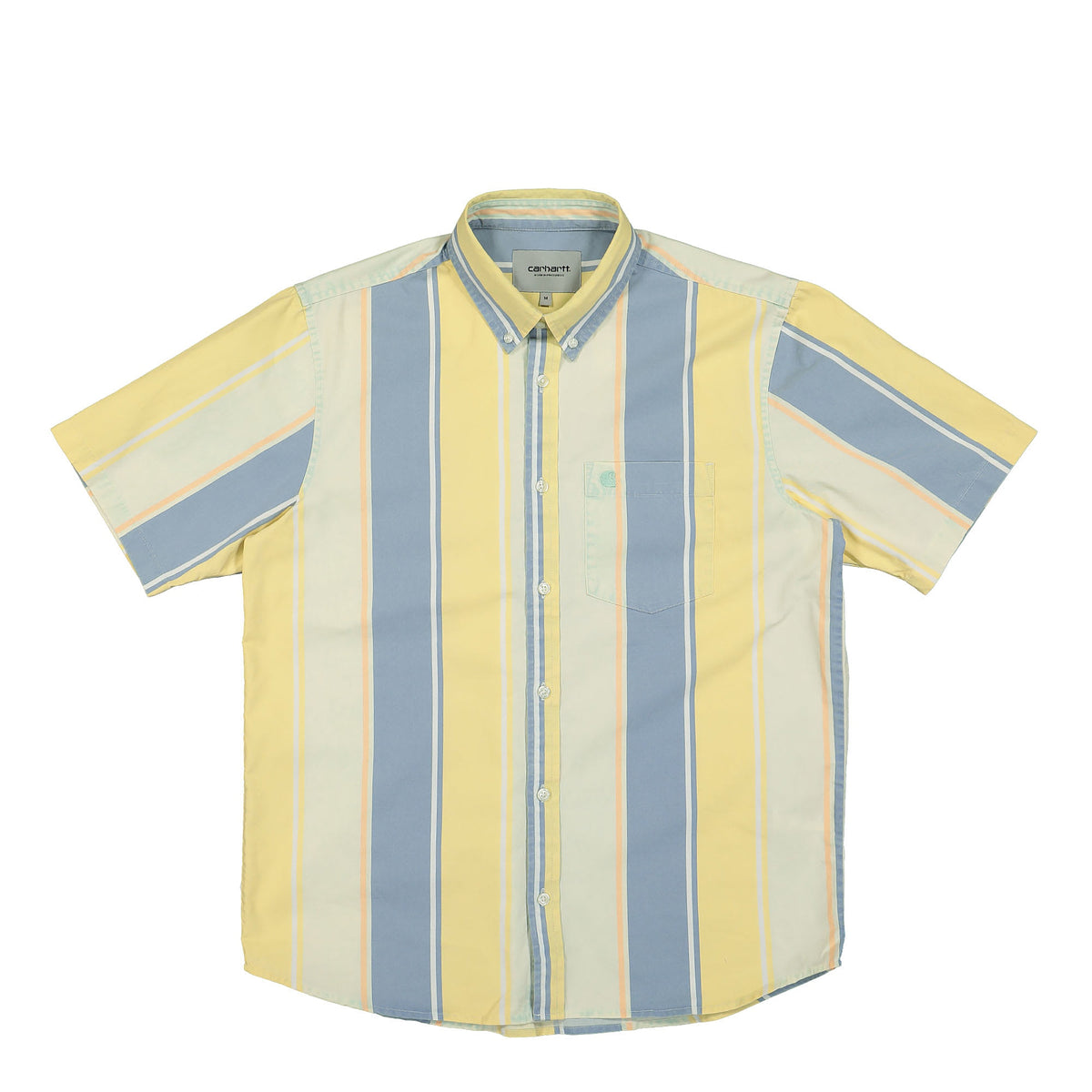 Carhartt WIP S/S Gilman Shirt Gilman Stripe Pale Spearmint Moon Wash Shirts I030011.0P0.FQ.03 | Overkill