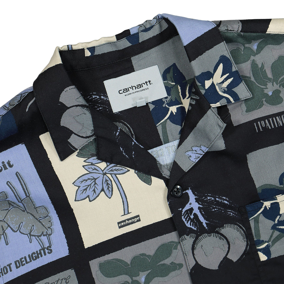 Carhartt WIP S/S Verdant Shirt Verdant Print Black T-Shirts Close-up | Overkill