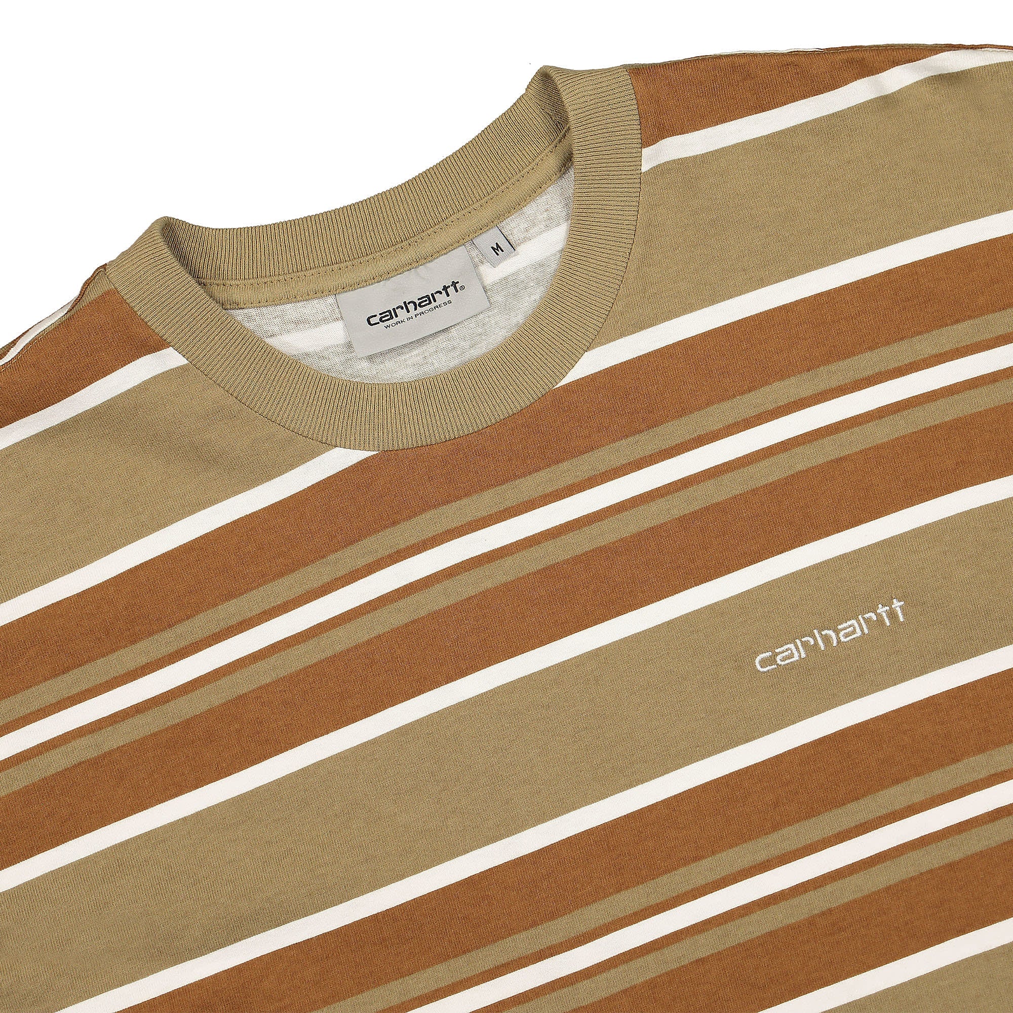 Carhartt WIP S/S Corfield T-Shirt Corfield Stripe Leather T-Shirts Close-up | Overkill