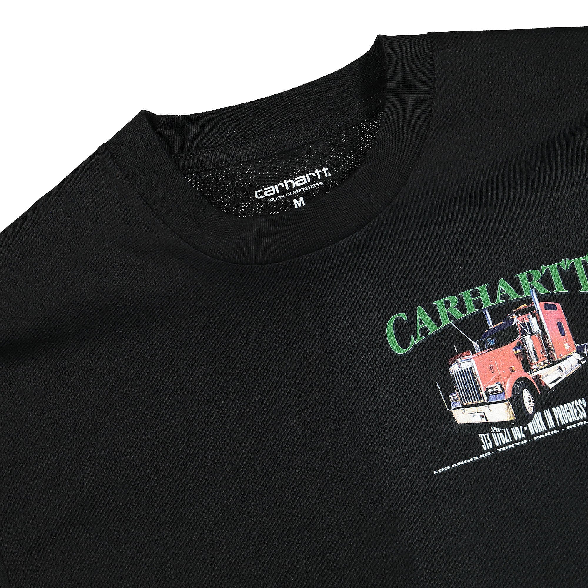 Carhartt WIP S/S On The Road Tee Black T-Shirts Close-up | Overkill