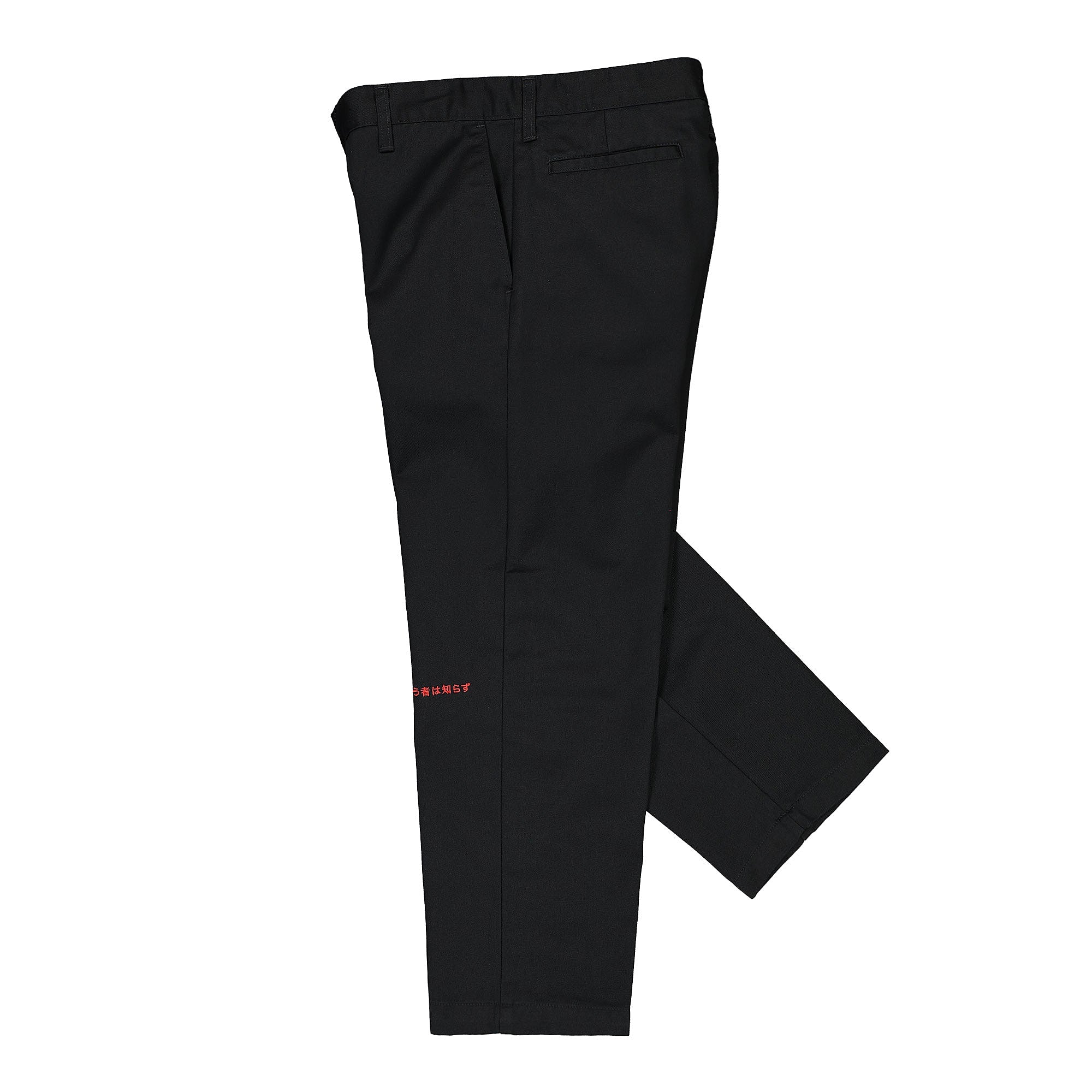 Edwin Zoot Chino Black Casual Pants Close-up | Overkill