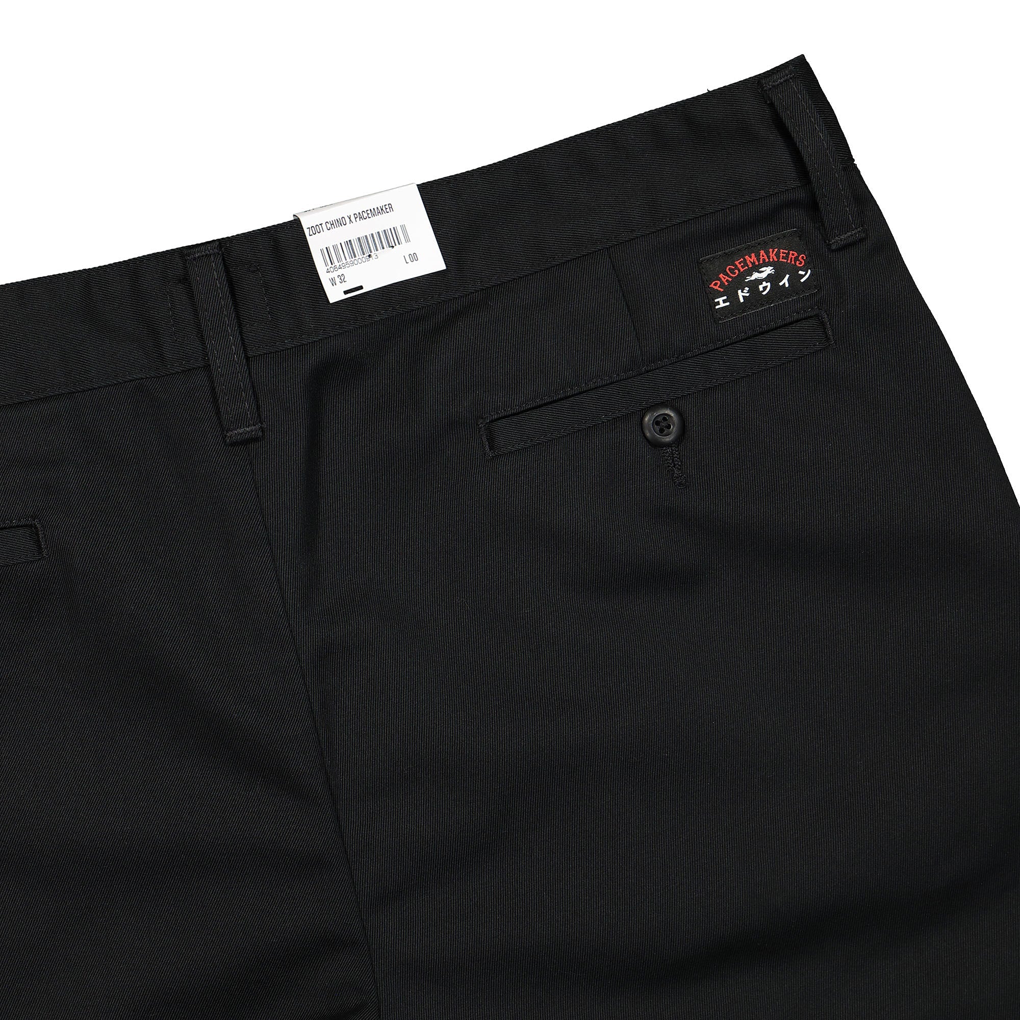 Edwin Zoot Chino Black Casual Pants Detail view 1 | Overkill