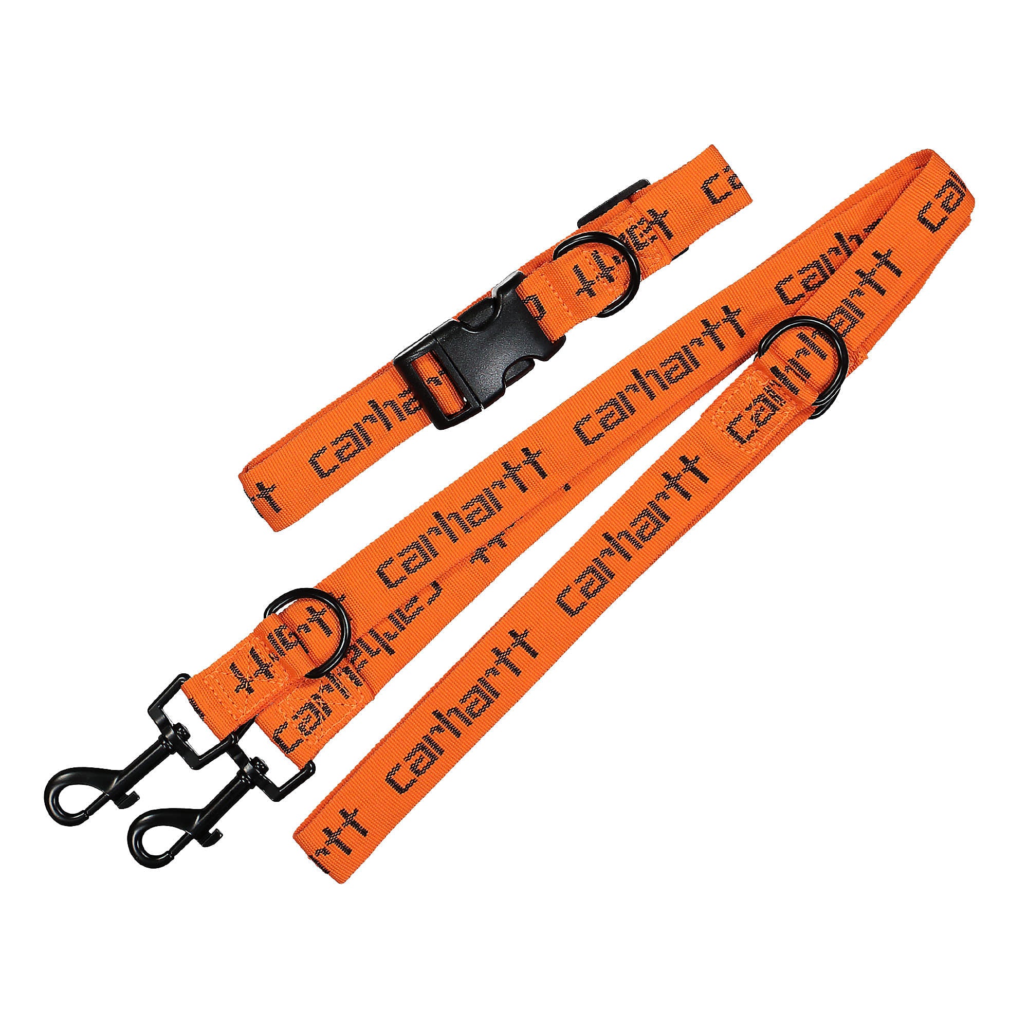 Carhartt WIP Script Dog Leash & Collar Carhartt Orange / Black Various I030251.1BK.XX.06 | Overkill