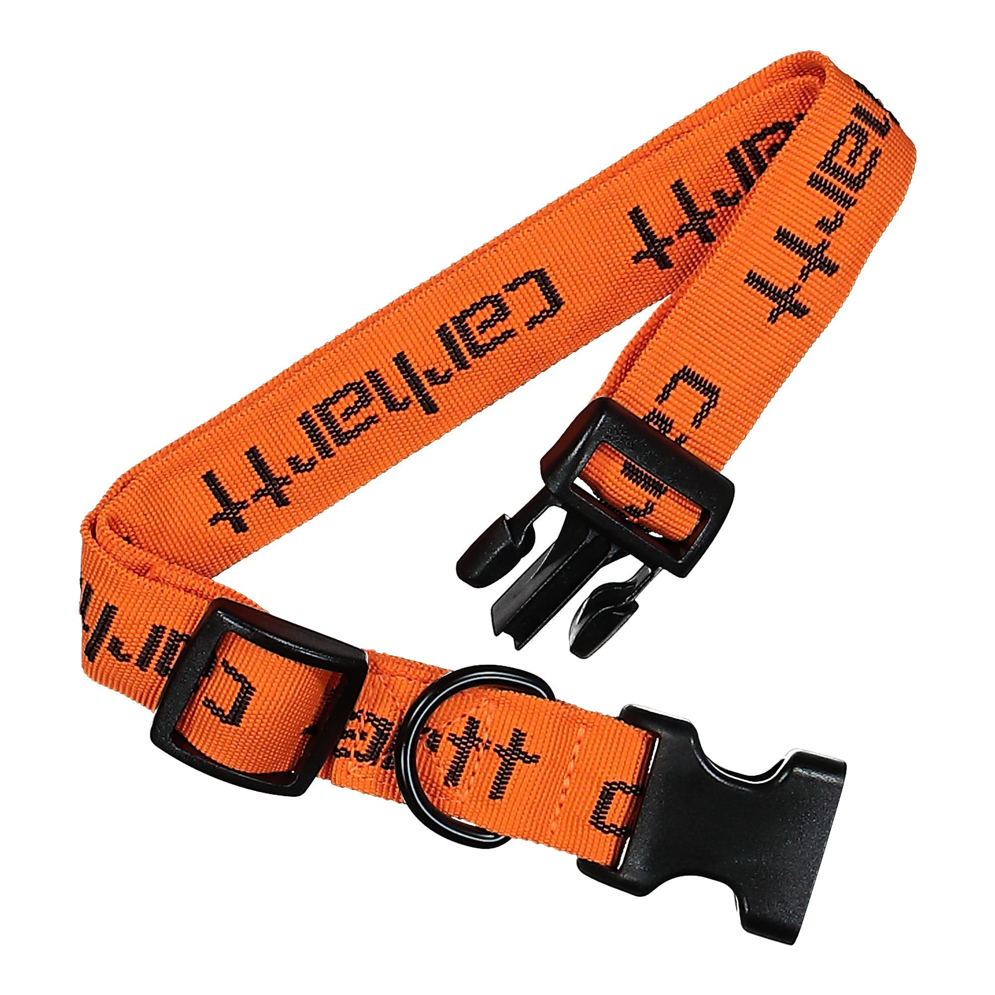 Carhartt WIP Script Dog Leash & Collar Carhartt Orange / Black Various Close-up | Overkill
