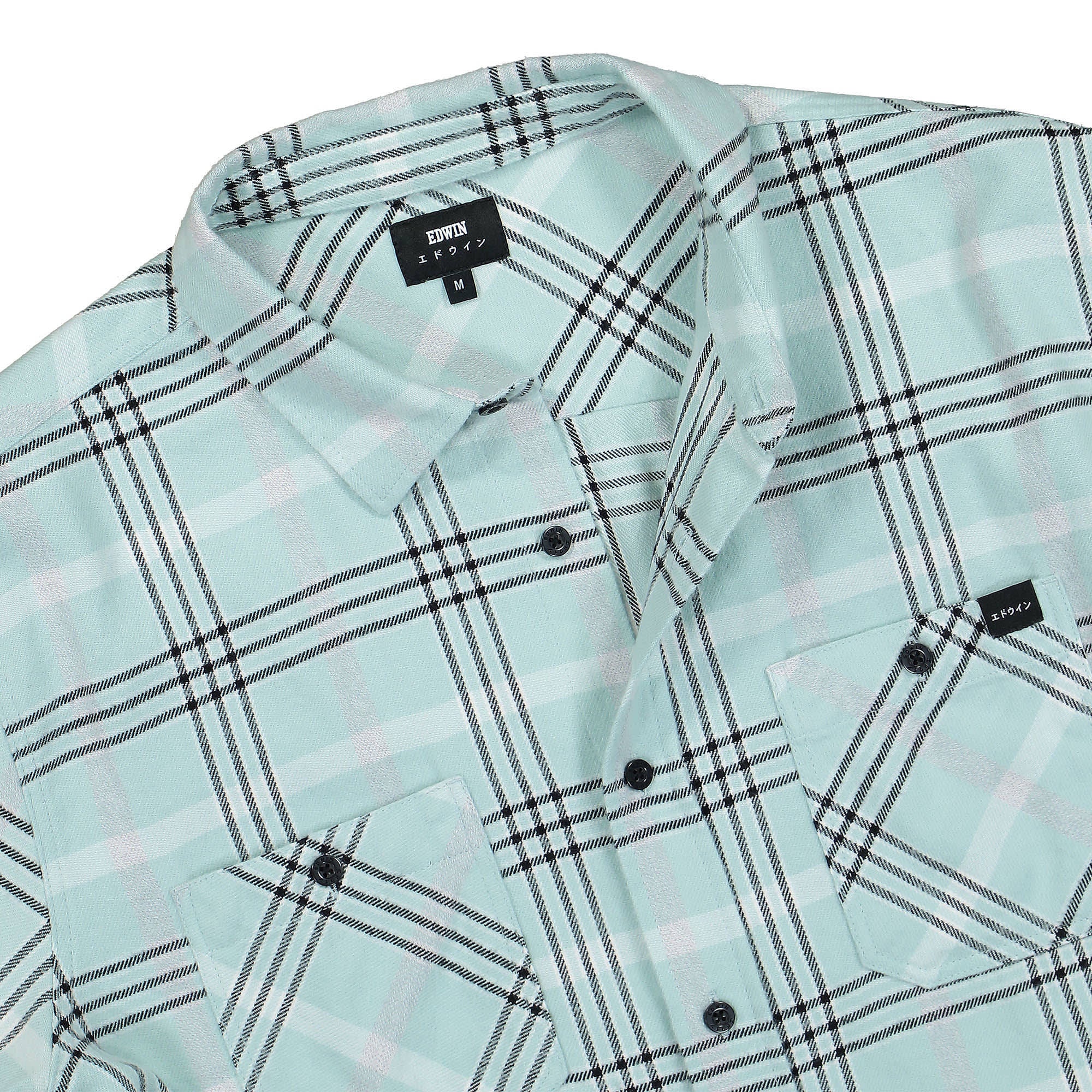 Edwin Labour LS Shirt Starlight Blue Shirts Close-up | Overkill